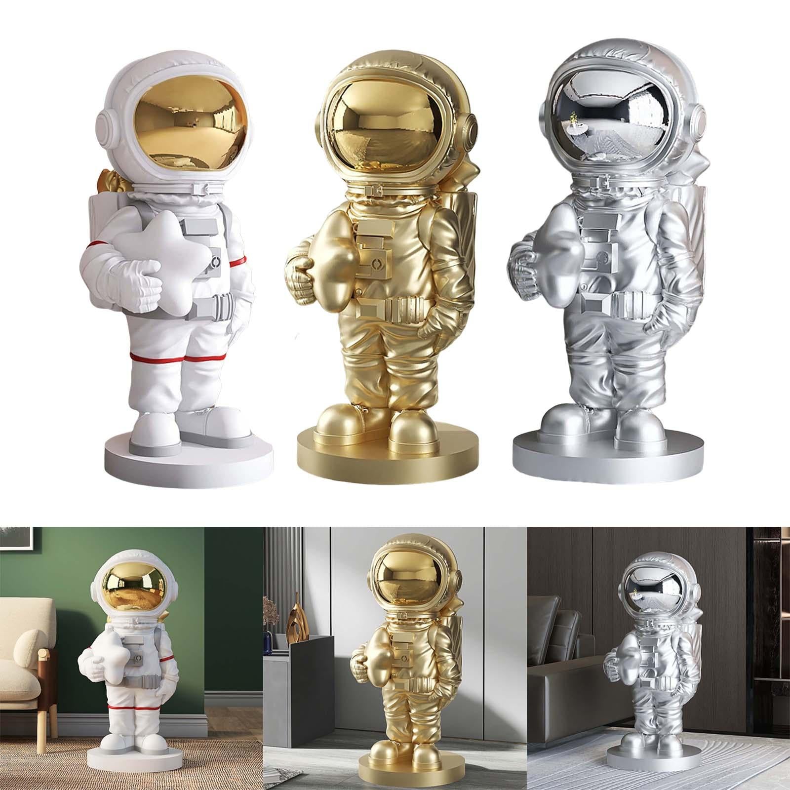 Astronaut Statue Nordic Style Resin for Kids Adults Decor Office White