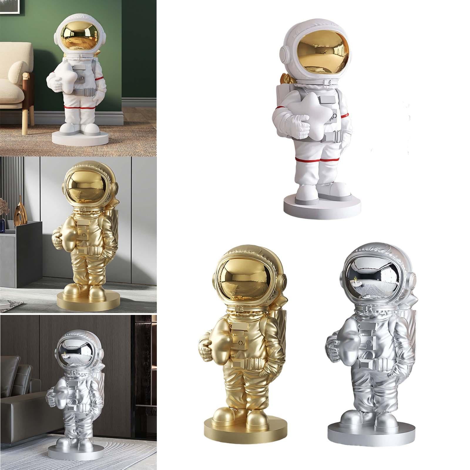 Astronaut Statue Nordic Style Resin for Kids Adults Decor Office White