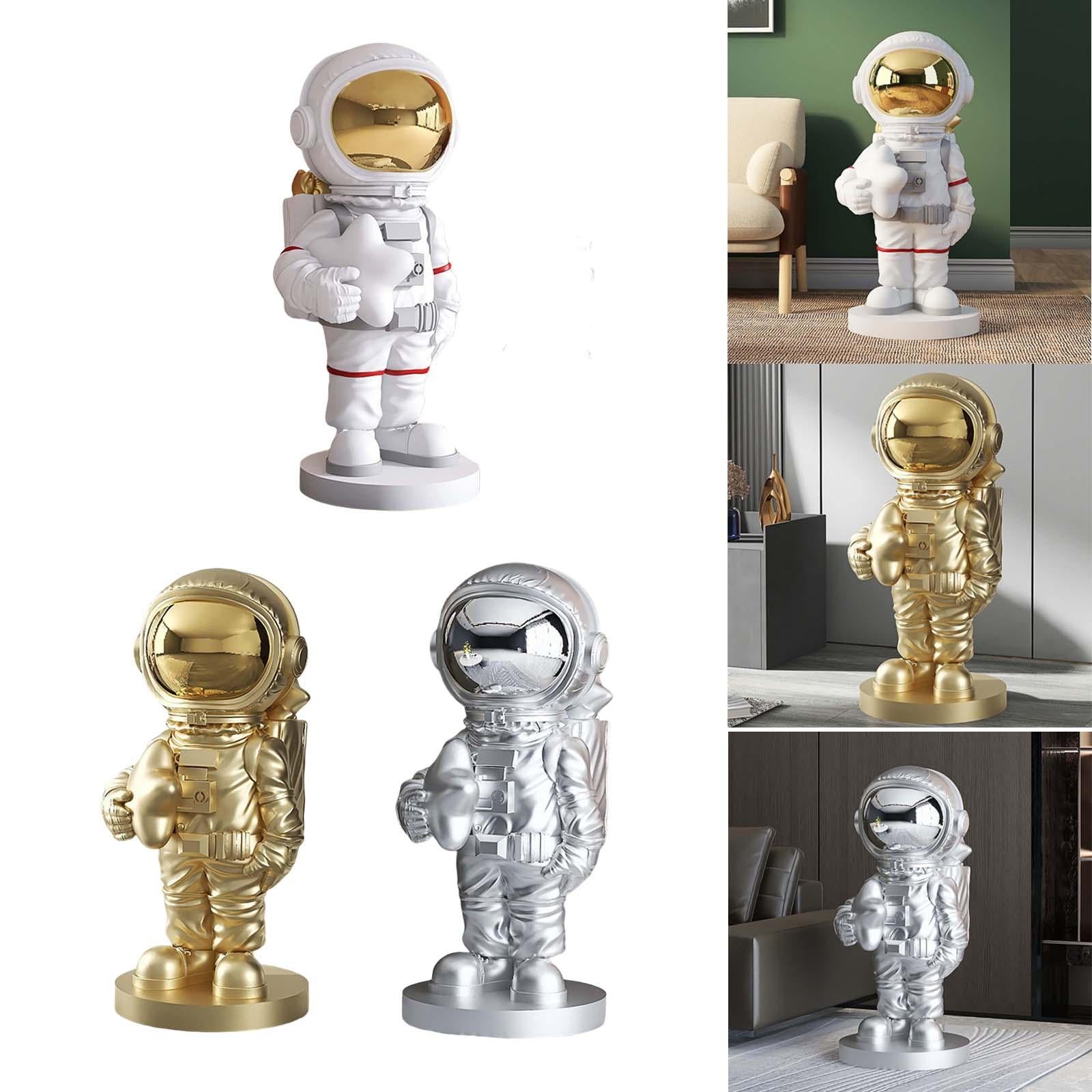 Astronaut Statue Nordic Style Resin for Kids Adults Decor Office White