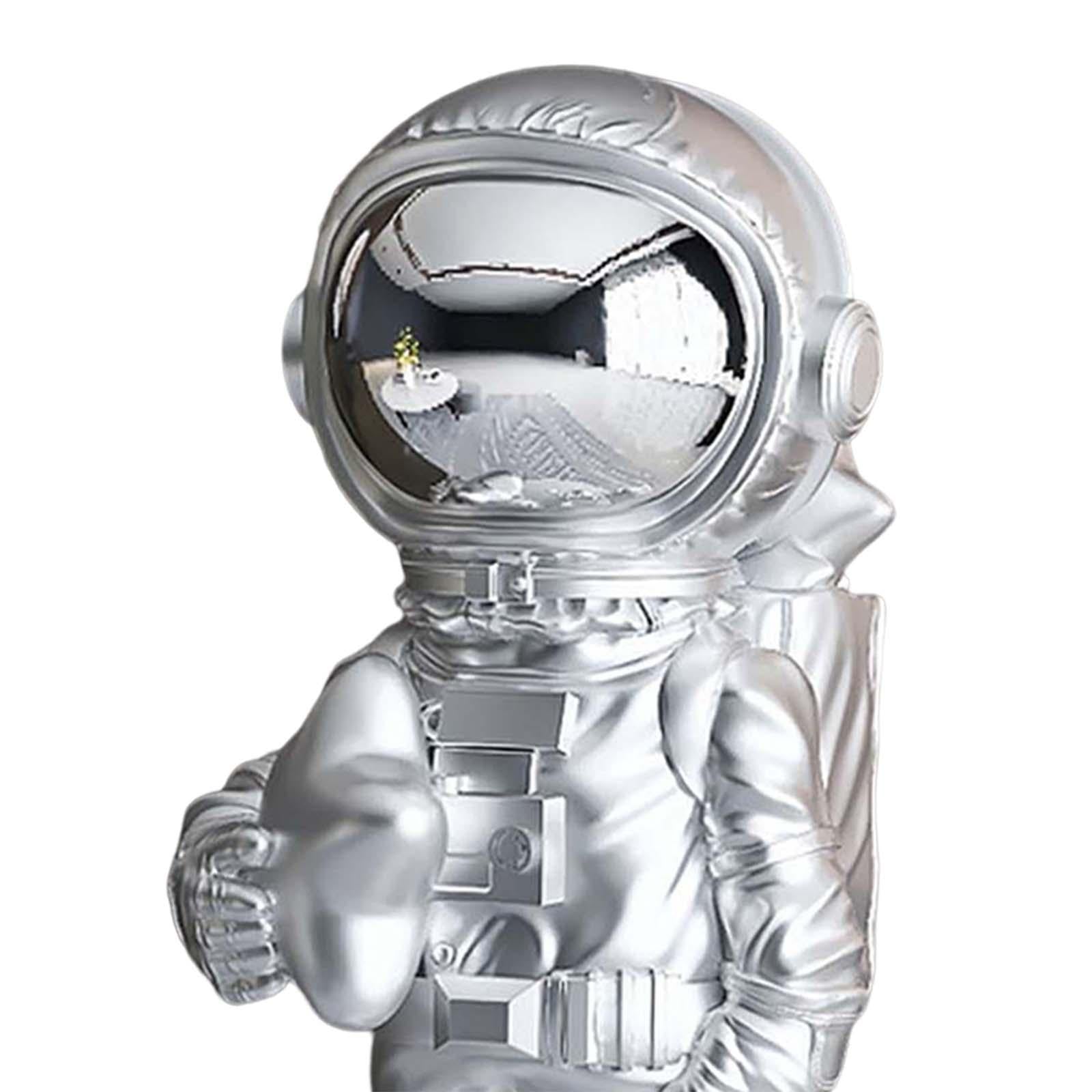 Astronaut Statue Nordic Style Resin for Kids Adults Decor Office Silver