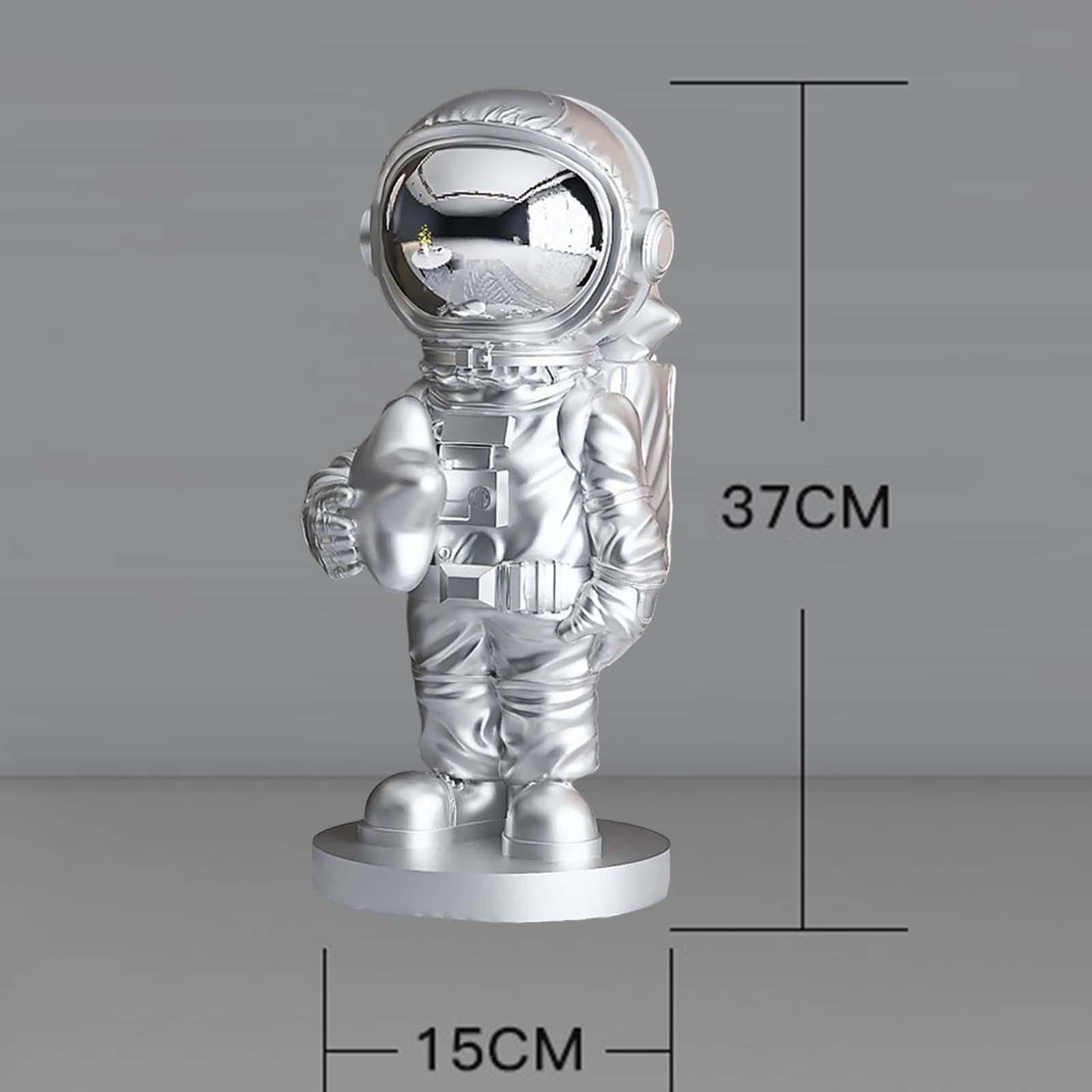 Astronaut Statue Nordic Style Resin for Kids Adults Decor Office Silver