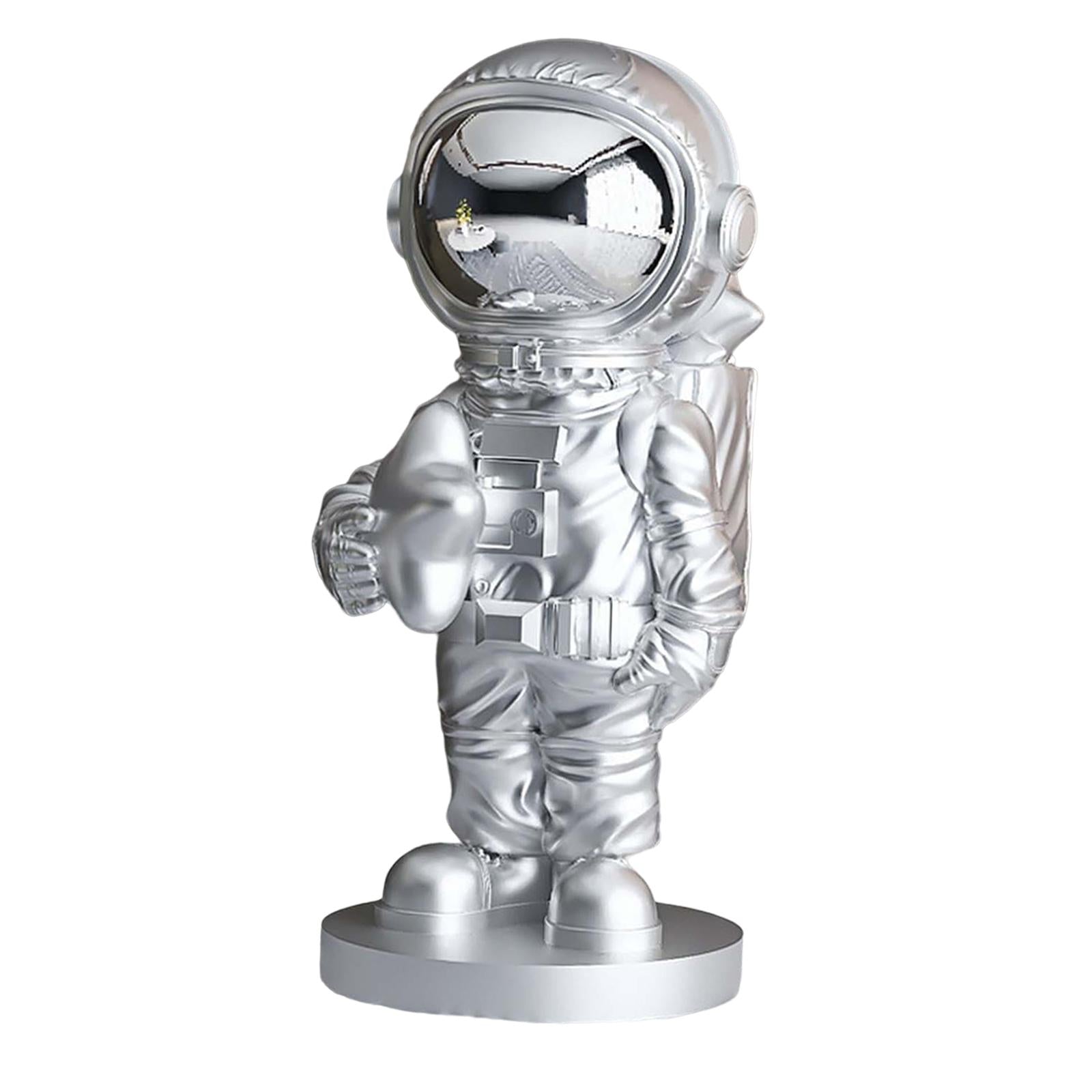 Astronaut Statue Nordic Style Resin for Kids Adults Decor Office Silver