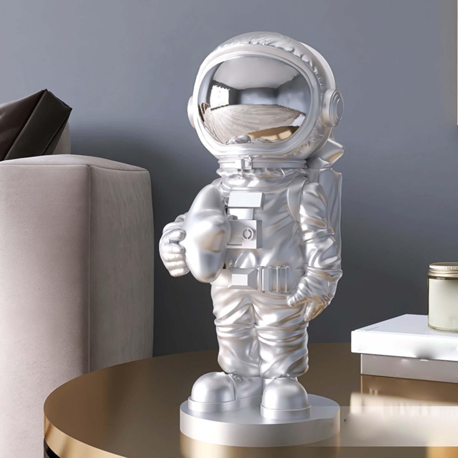 Astronaut Statue Nordic Style Resin for Kids Adults Decor Office Silver