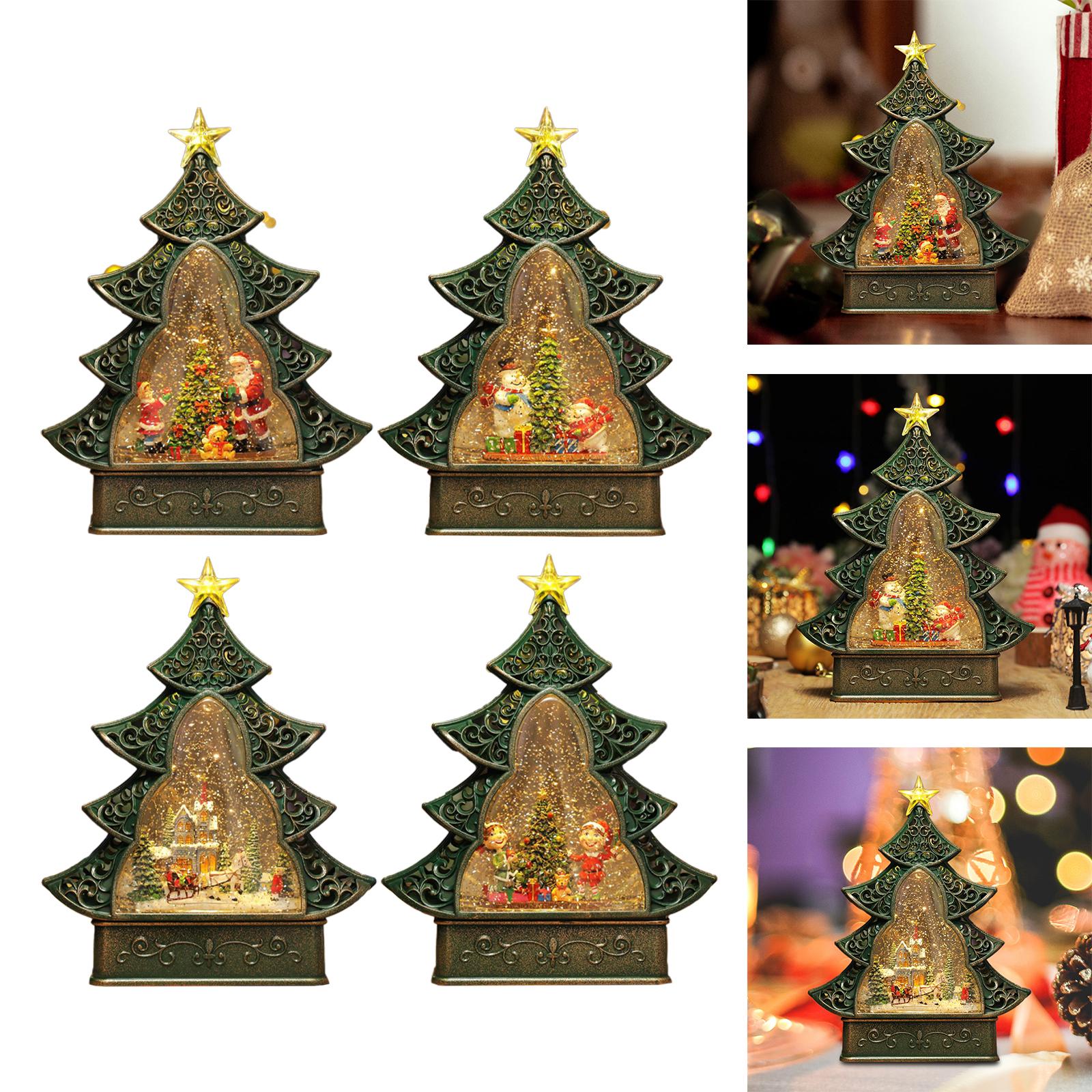 Portable Christmas Tree Music Box Rotatable Toy for Decor Girls Gift Santa