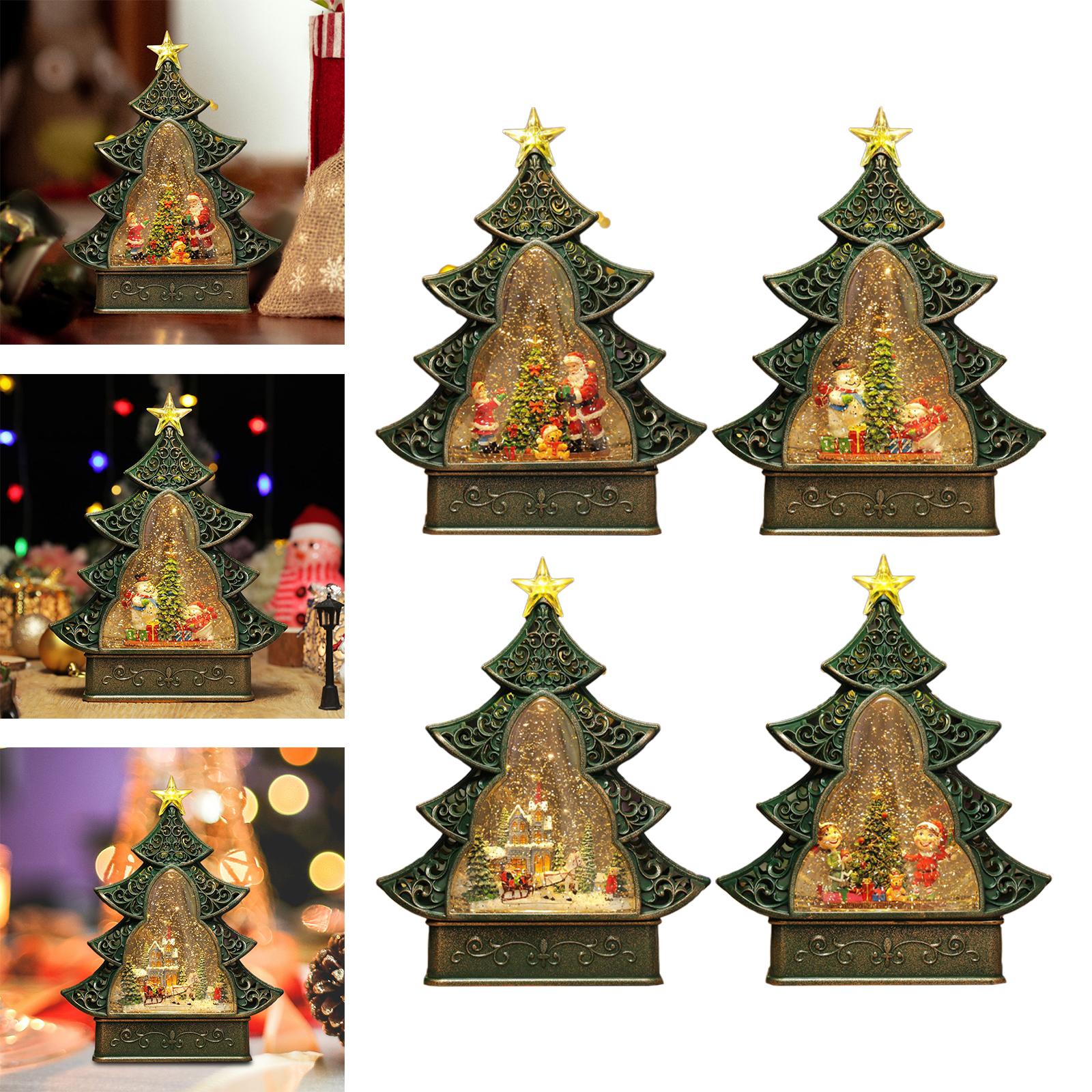 Portable Christmas Tree Music Box Rotatable Toy for Decor Girls Gift Santa