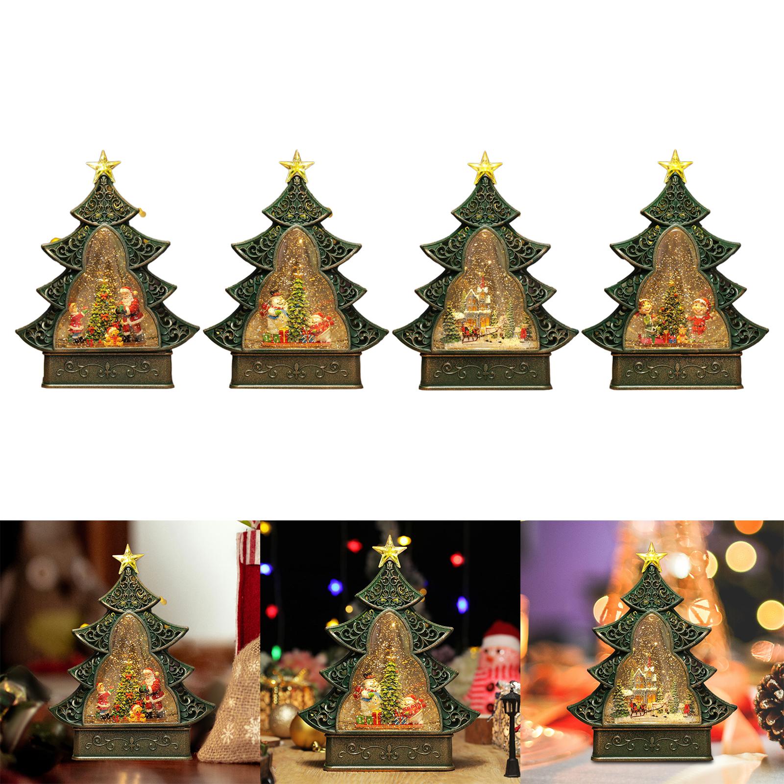 Portable Christmas Tree Music Box Rotatable Toy for Decor Girls Gift Santa