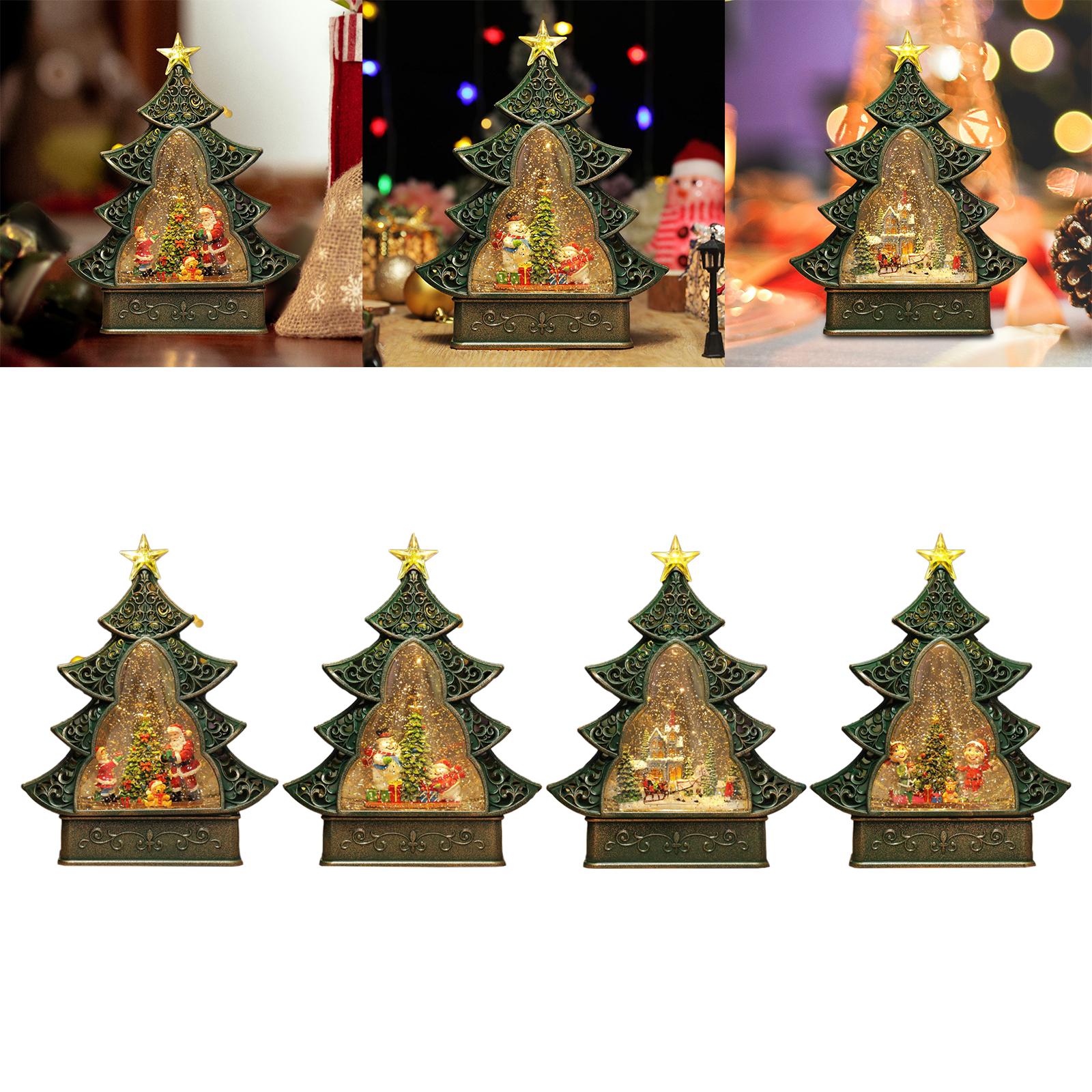 Portable Christmas Tree Music Box Rotatable Toy for Decor Girls Gift Santa