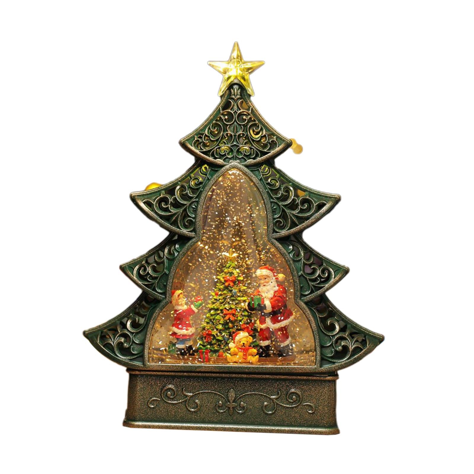 Portable Christmas Tree Music Box Rotatable Toy for Decor Girls Gift Santa