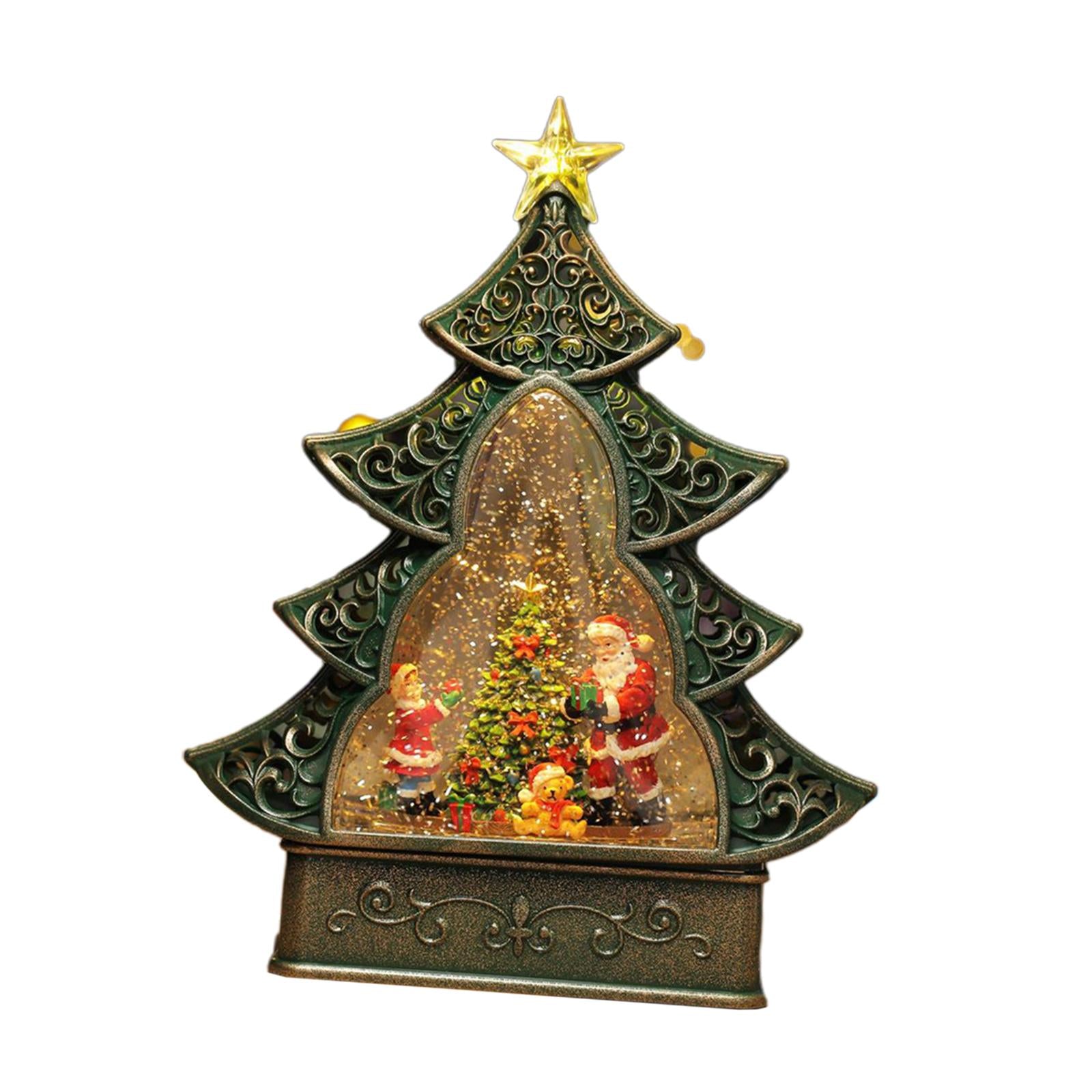 Portable Christmas Tree Music Box Rotatable Toy for Decor Girls Gift Santa