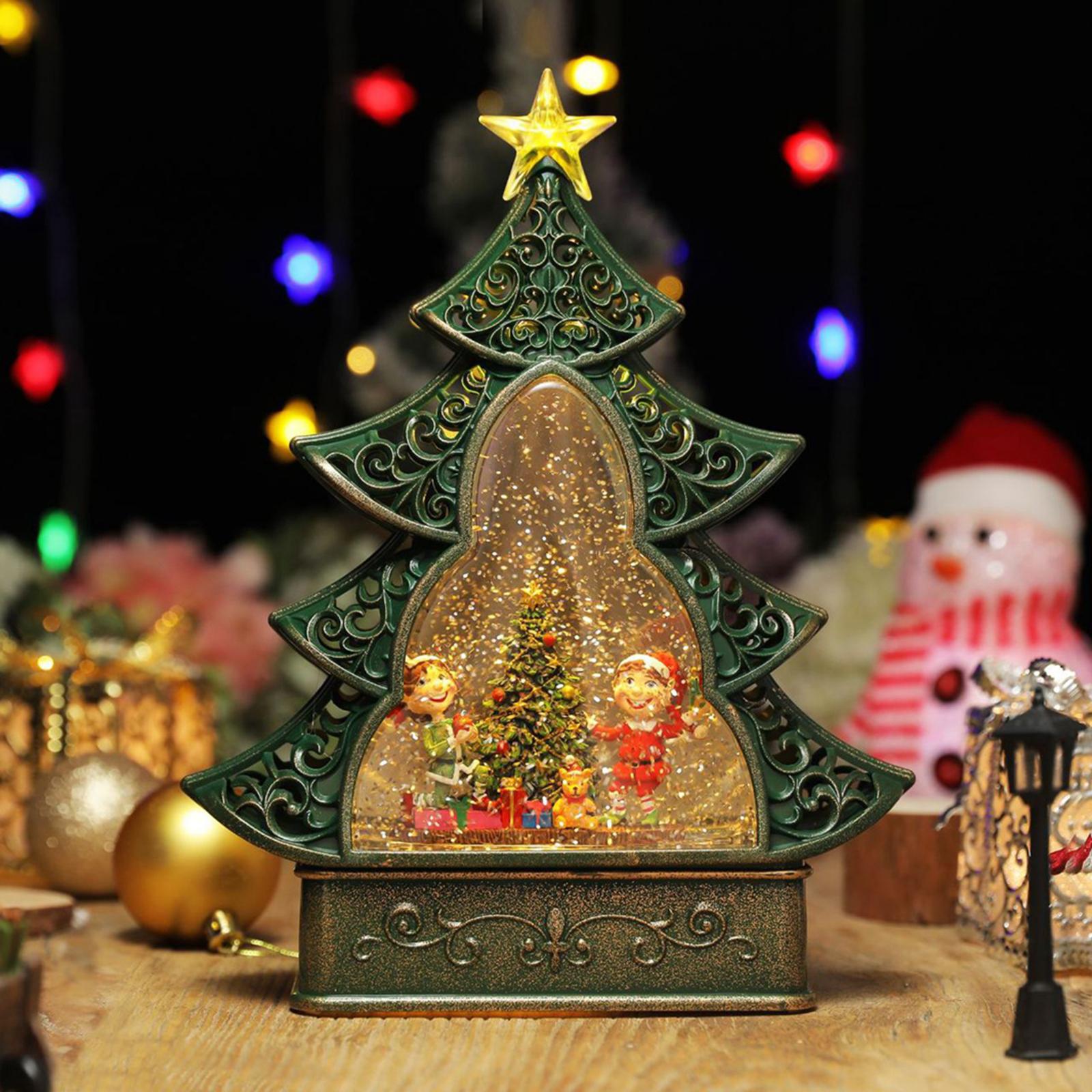 Portable Christmas Tree Music Box Rotatable Toy for Decor Girls Gift Kids