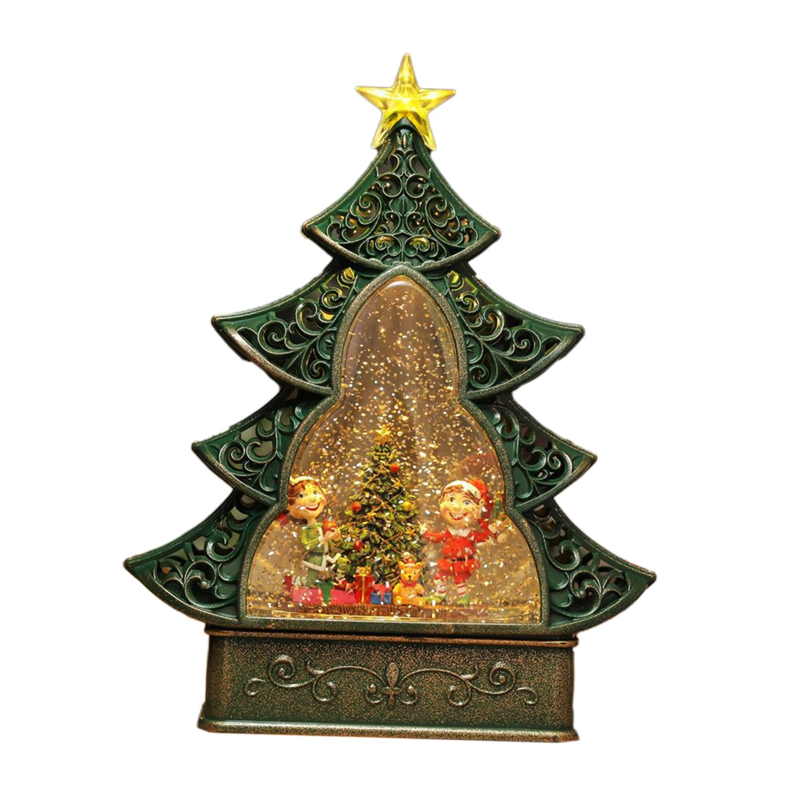 Portable Christmas Tree Music Box Rotatable Toy for Decor Girls Gift Kids