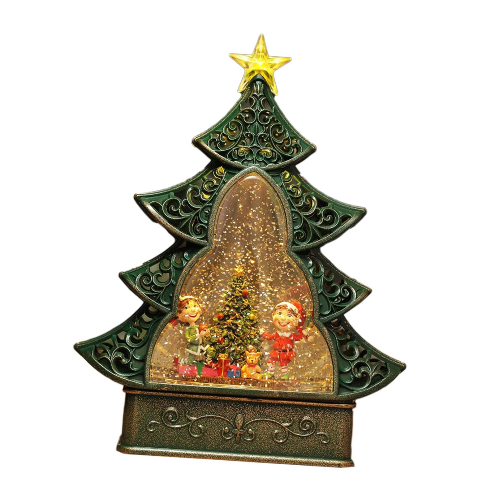 Portable Christmas Tree Music Box Rotatable Toy for Decor Girls Gift Kids