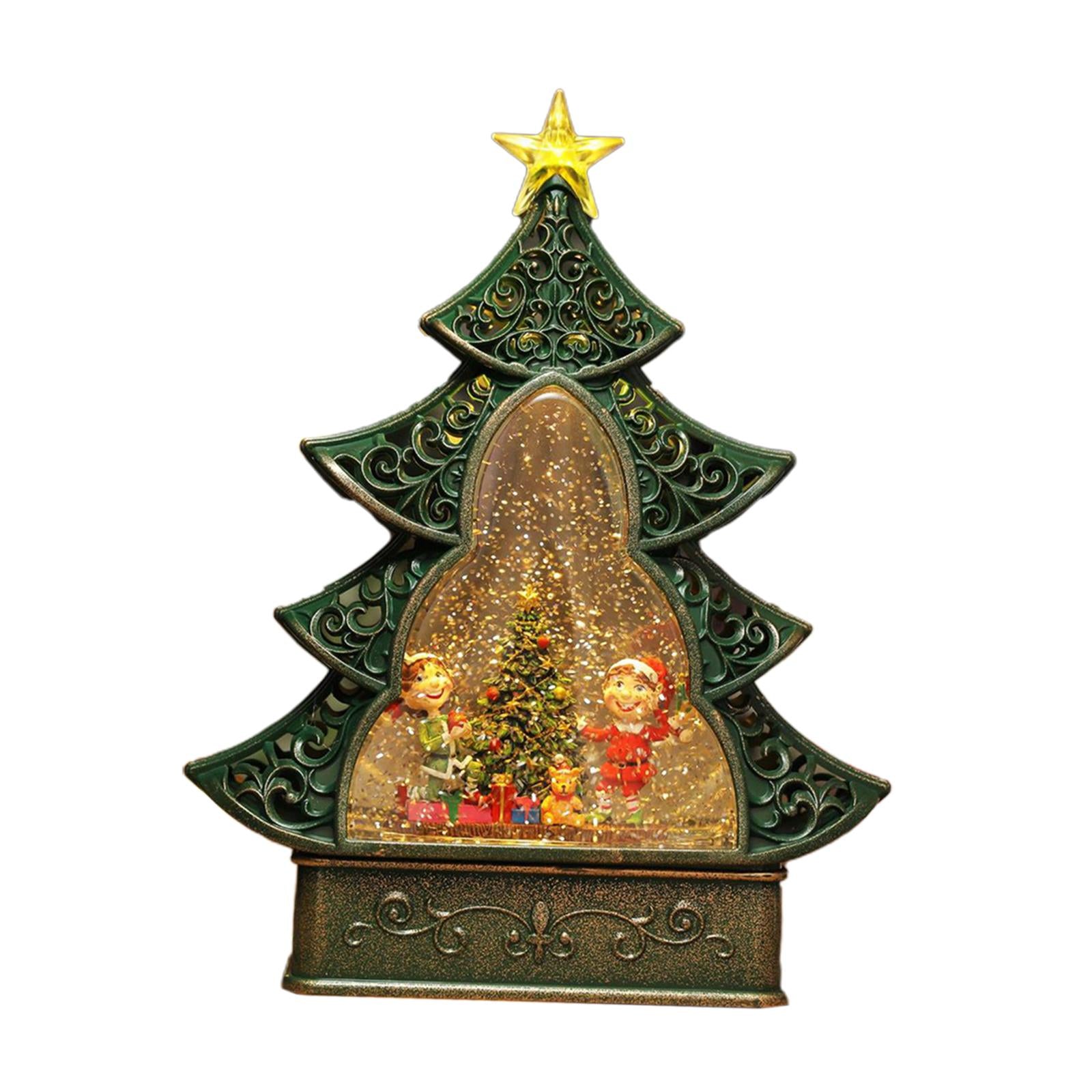 Portable Christmas Tree Music Box Rotatable Toy for Decor Girls Gift Kids