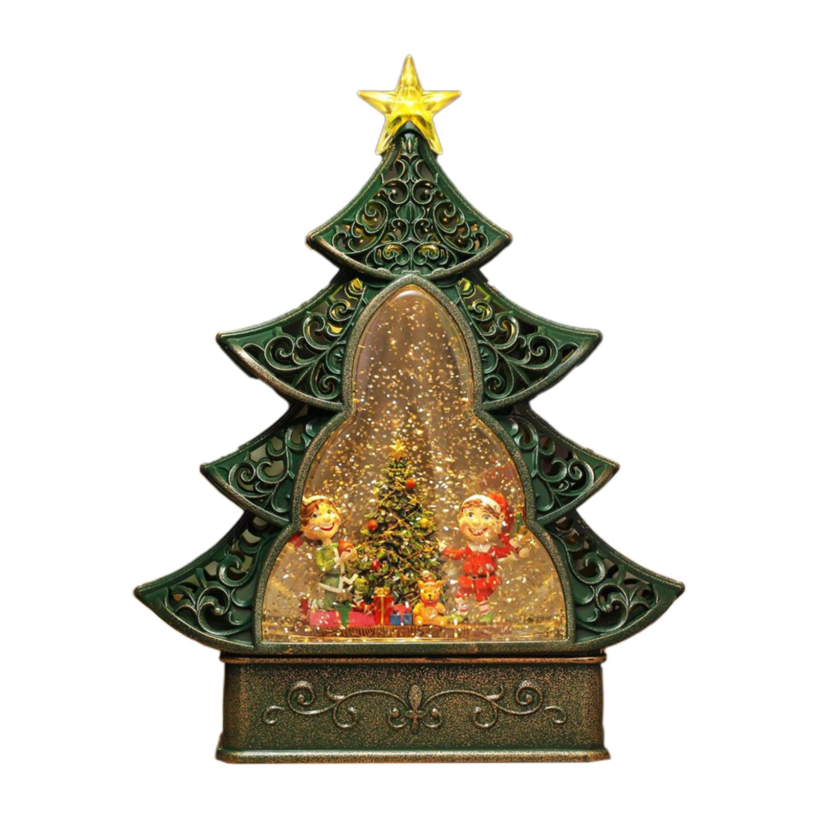 Portable Christmas Tree Music Box Rotatable Toy for Decor Girls Gift Kids