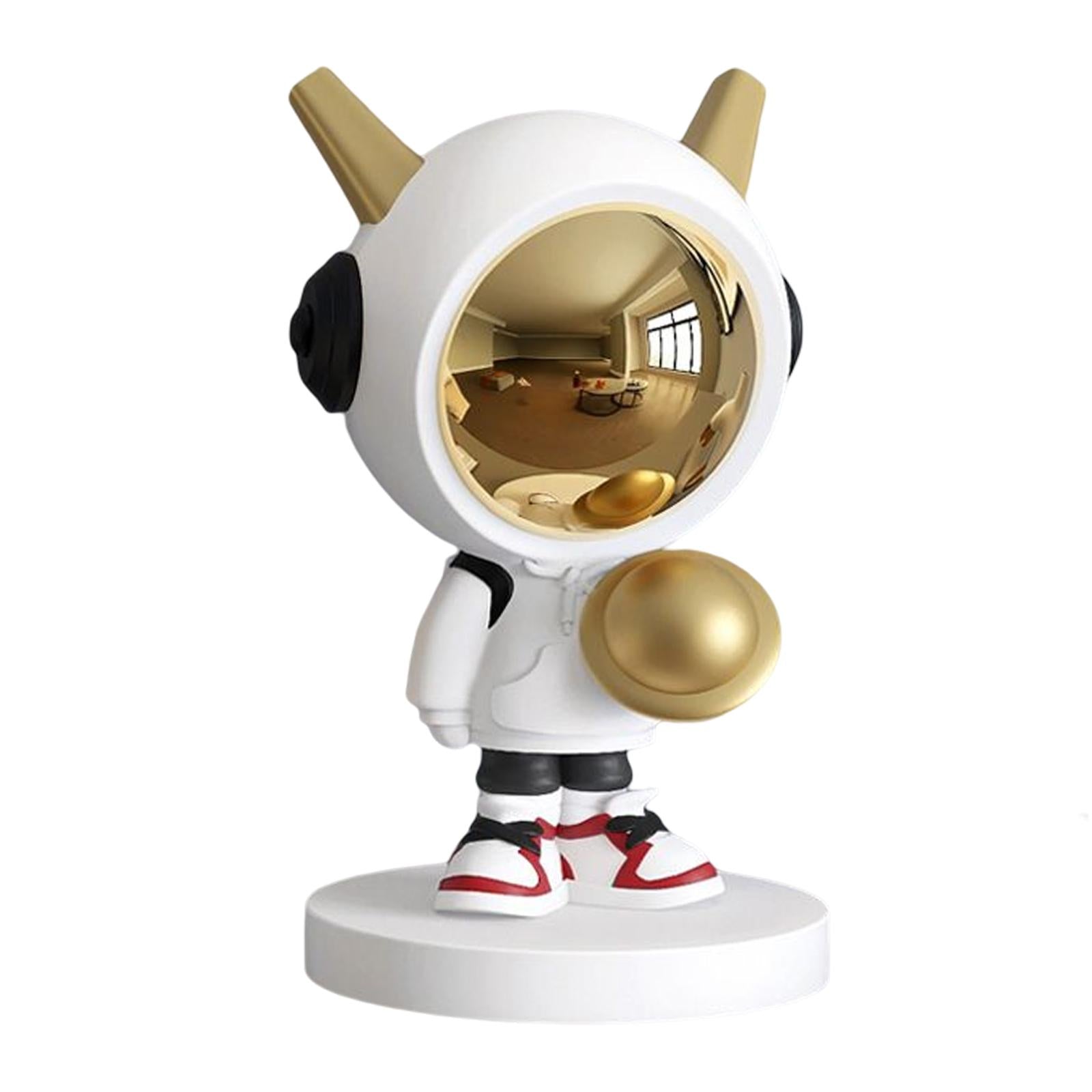 Nordic Astronaut Statue Figurine Crafts Decor Desk Bookshelf Office Home White