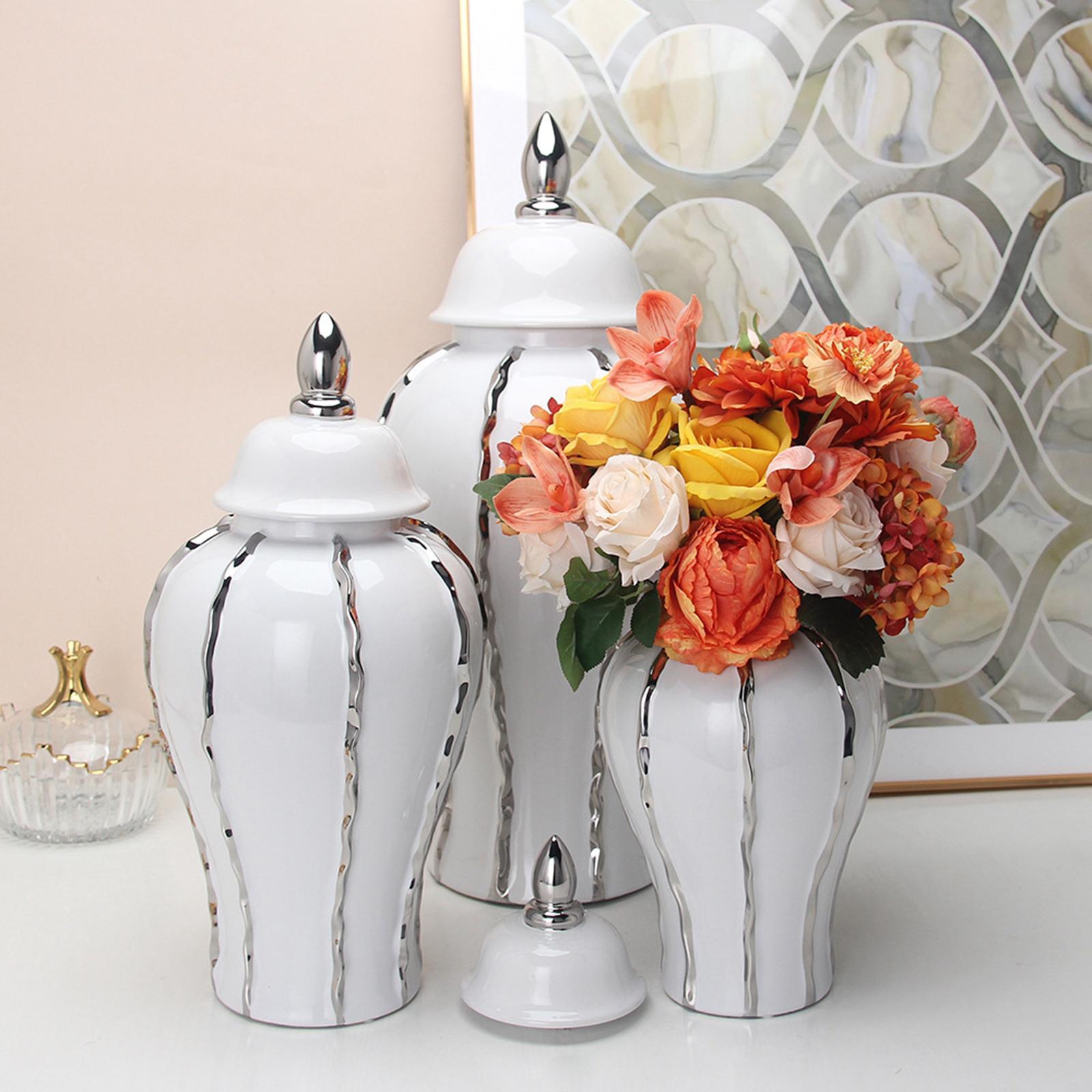 Modern Ginger Jar Handicraft Centerpiece with Lid for Decor Display