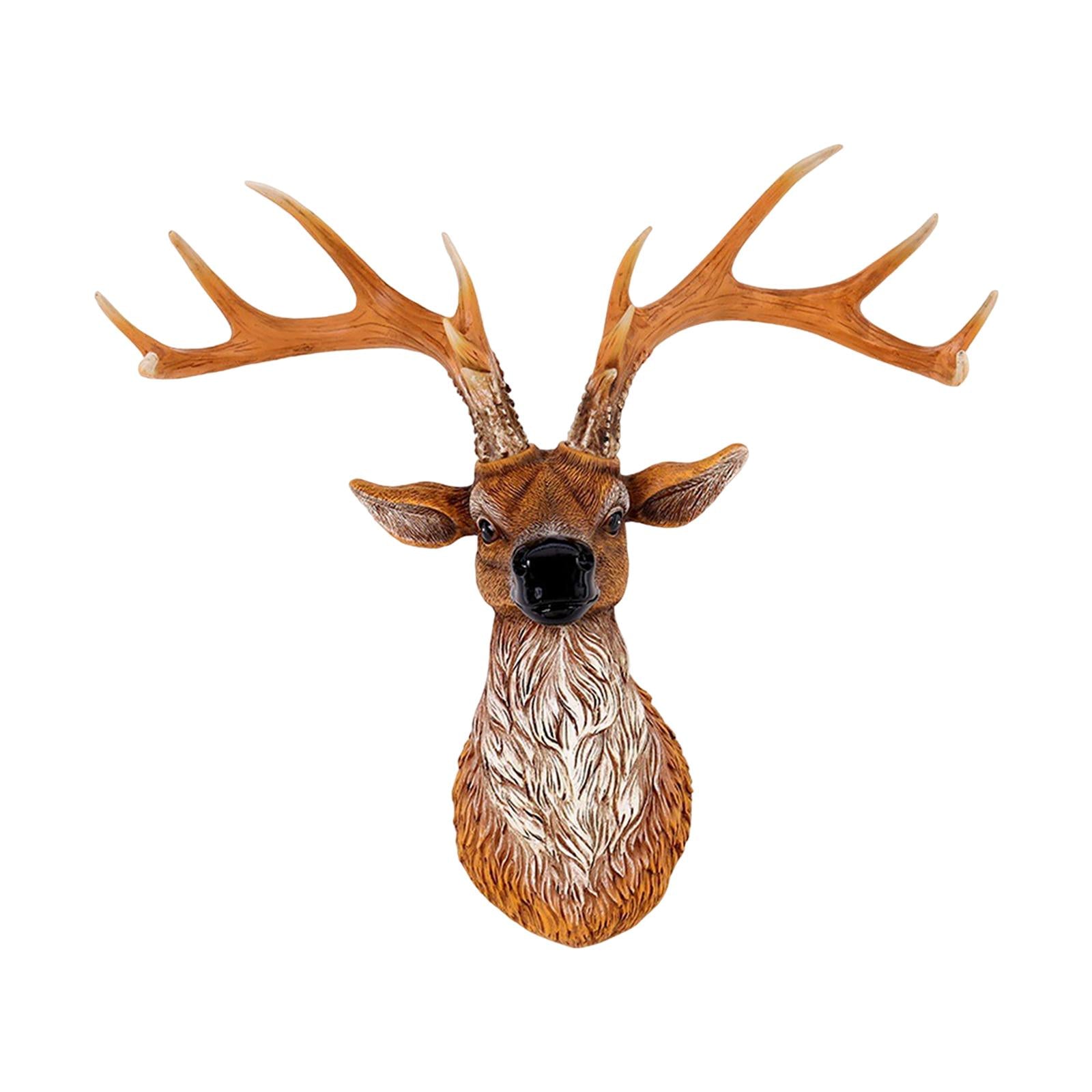 Wall Mounted Deer Head Sculpture modern for Dinning Room Bedroom