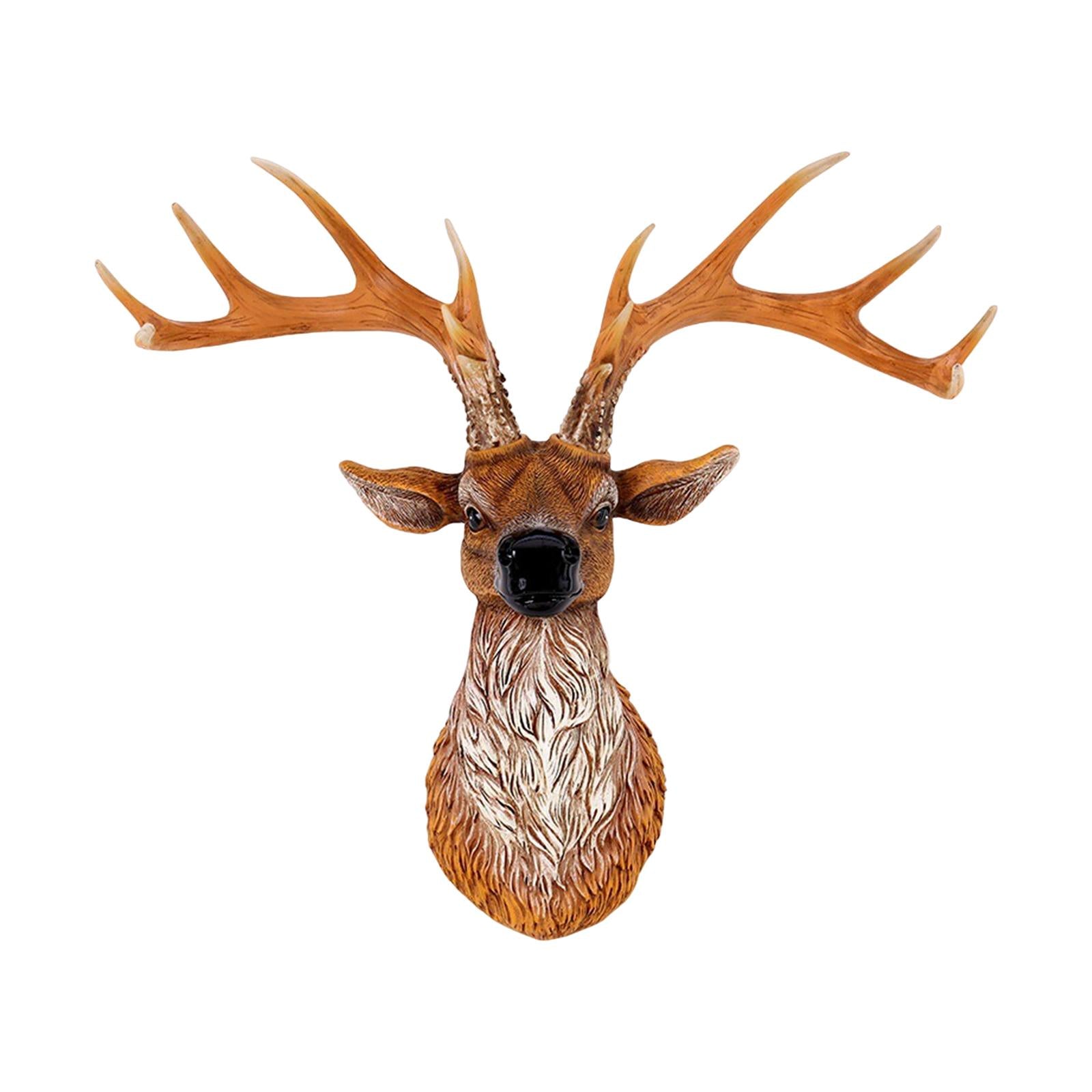 Wall Mounted Deer Head Sculpture modern for Dinning Room Bedroom