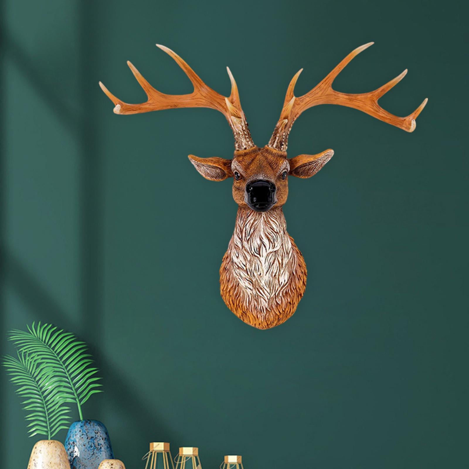 Wall Mounted Deer Head Sculpture modern for Dinning Room Bedroom