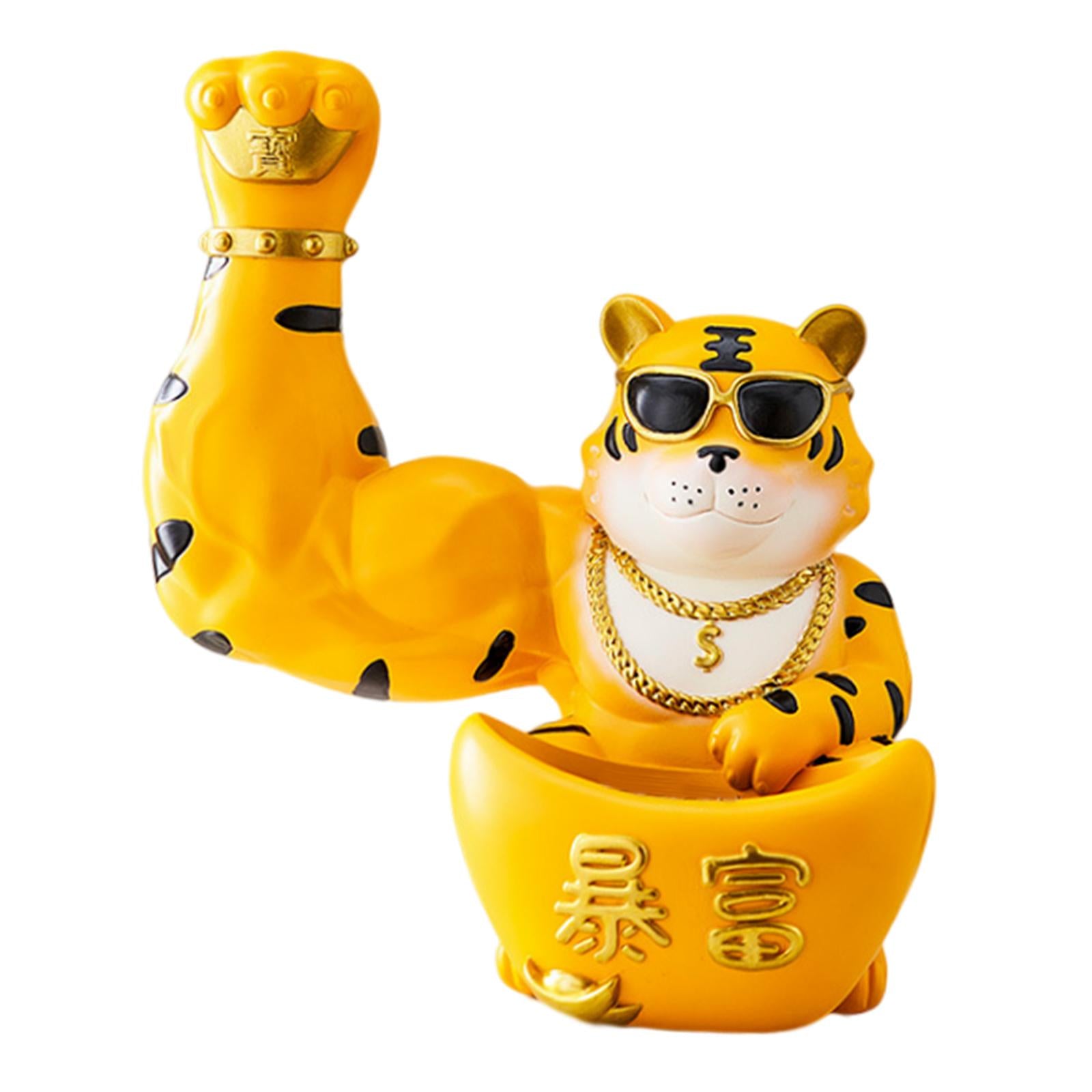 Creative Lucky Cat Statue Storage Bowl Sculpture for Cafe Tabletop Decor Yellow