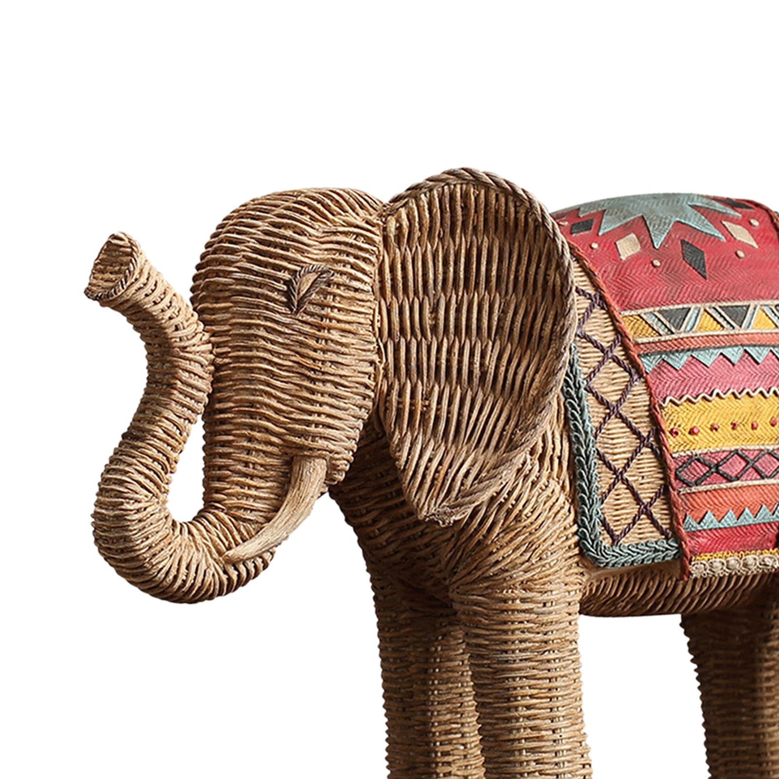 Modern Elephant Statue Ornament Handicrafts Handmade for Living Room Decor L