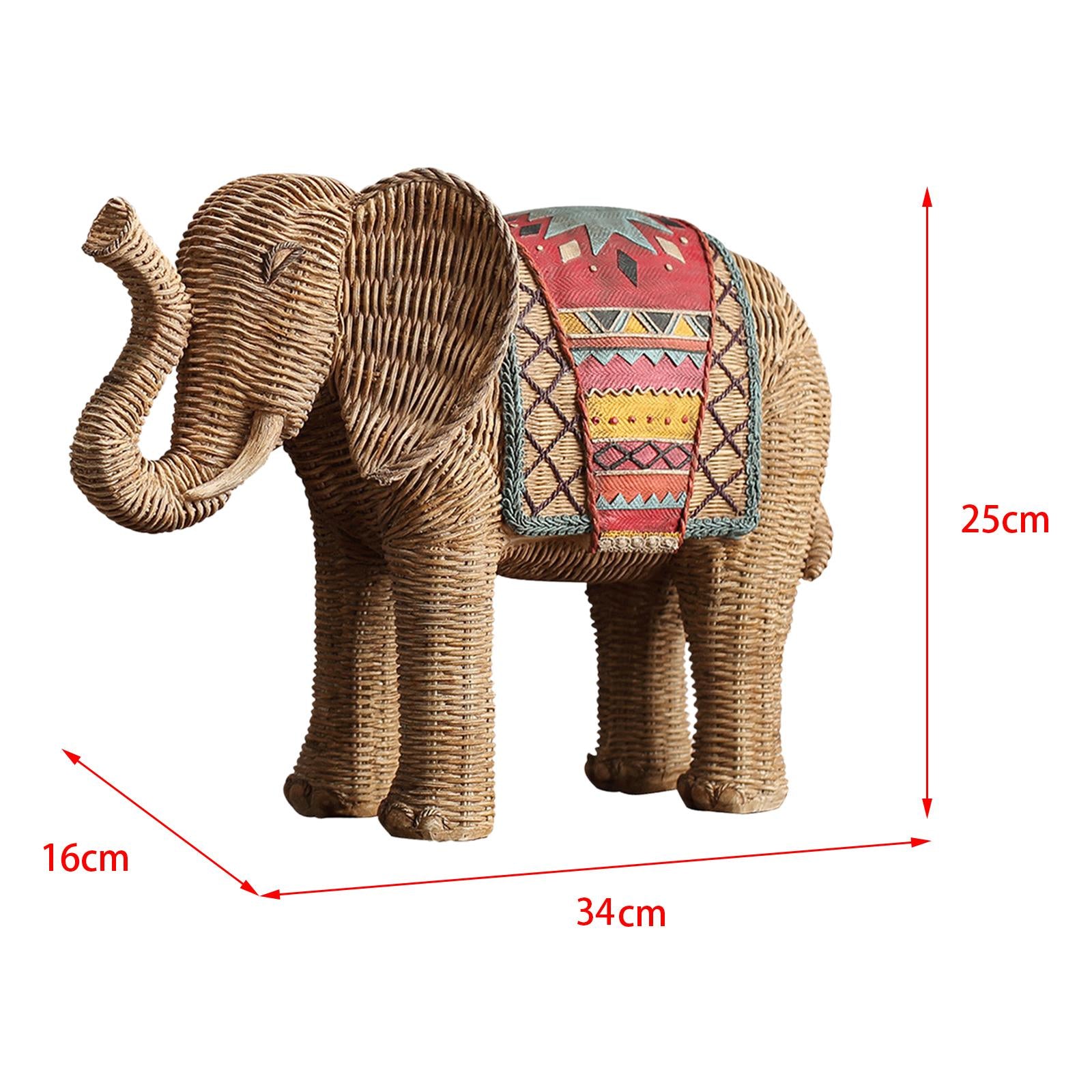 Modern Elephant Statue Ornament Handicrafts Handmade for Living Room Decor L