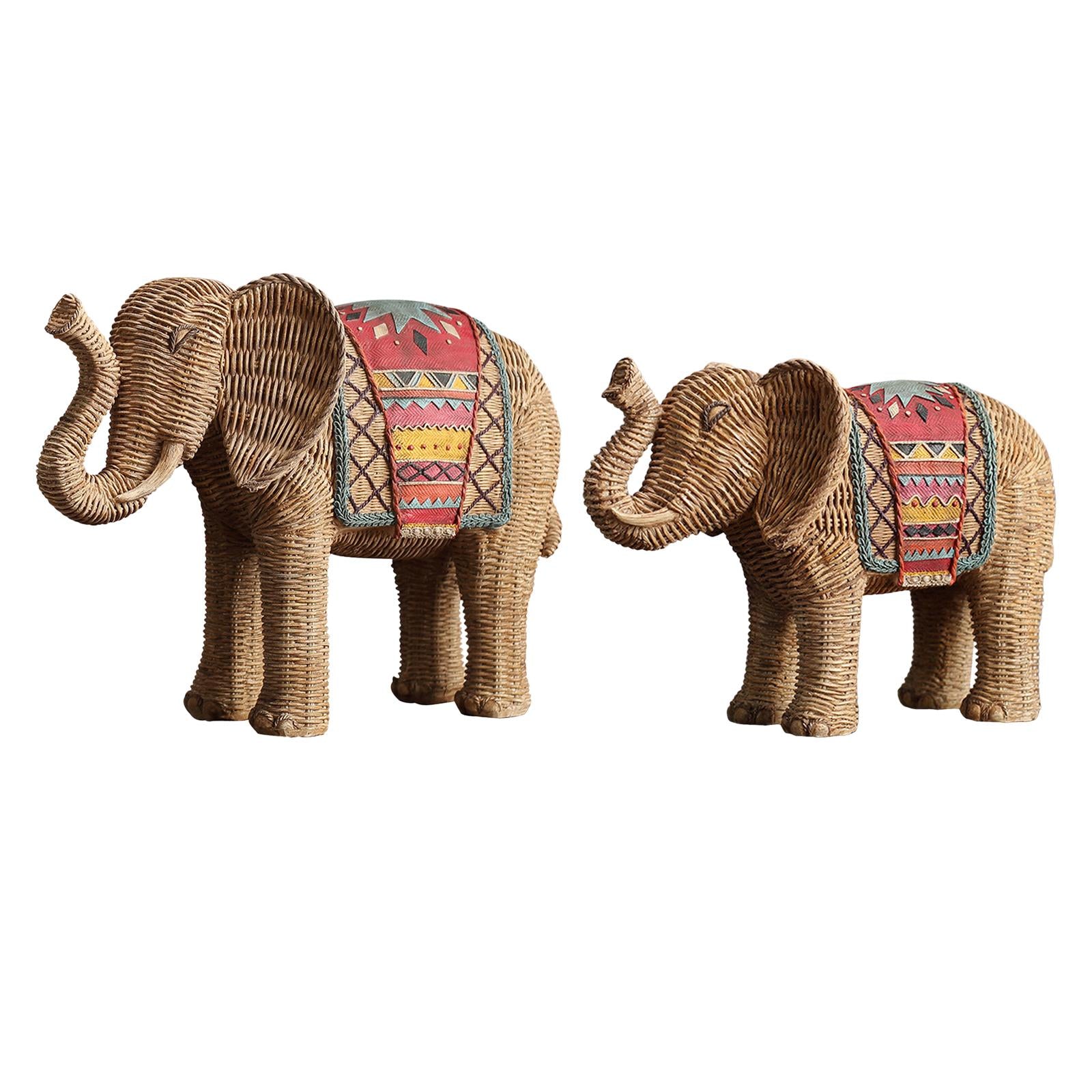 Modern Elephant Statue Ornament Handicrafts Handmade for Living Room Decor L