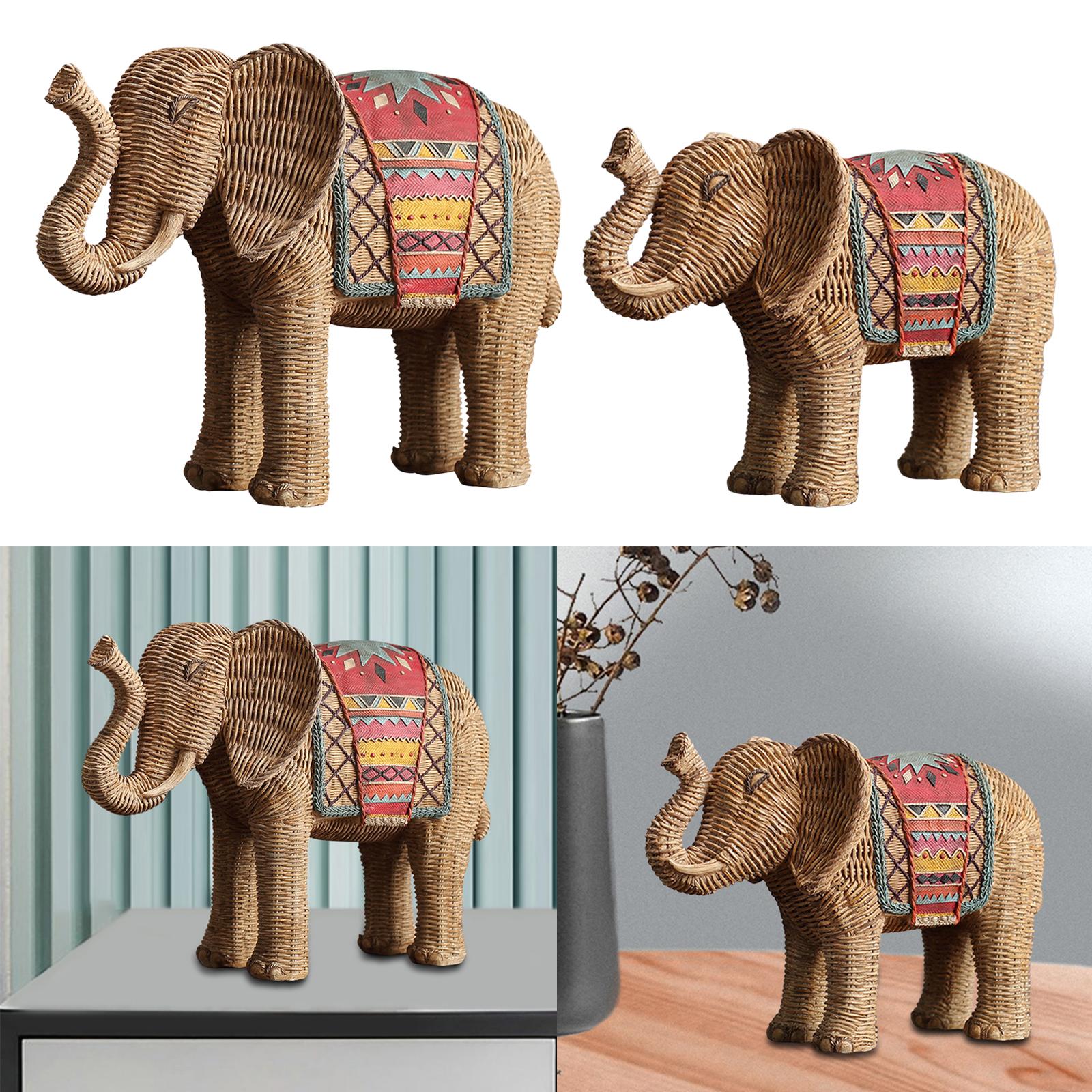 Modern Elephant Statue Ornament Handicrafts Handmade for Living Room Decor L