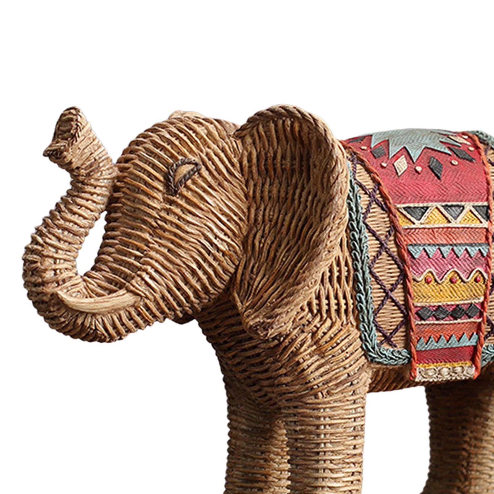 Modern Elephant Statue Ornament Handicrafts Handmade for Living Room Decor S