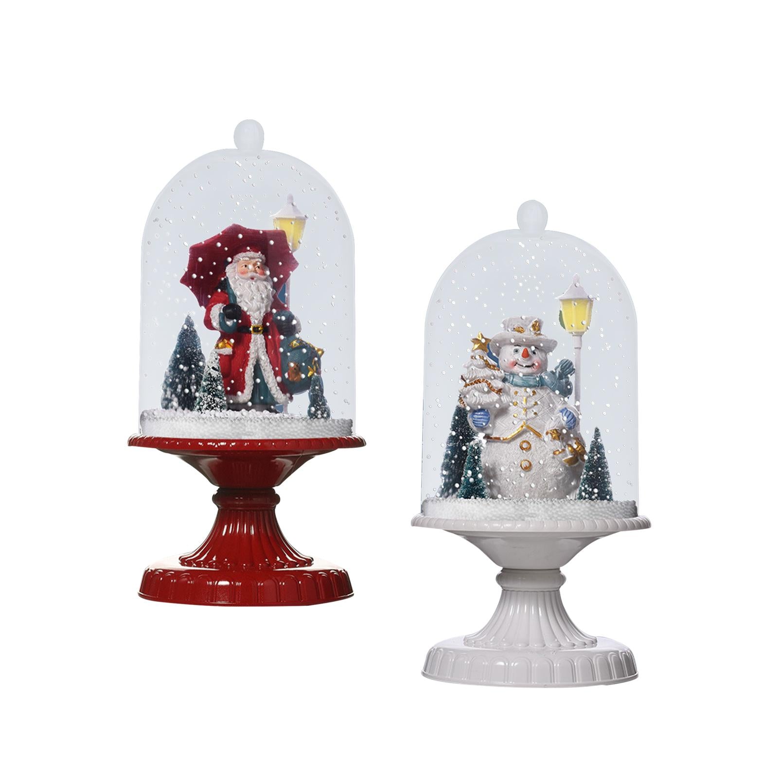 Christmas Music Box Kids Birthday Gift Wedding Holiday Snow Globes Musical Red