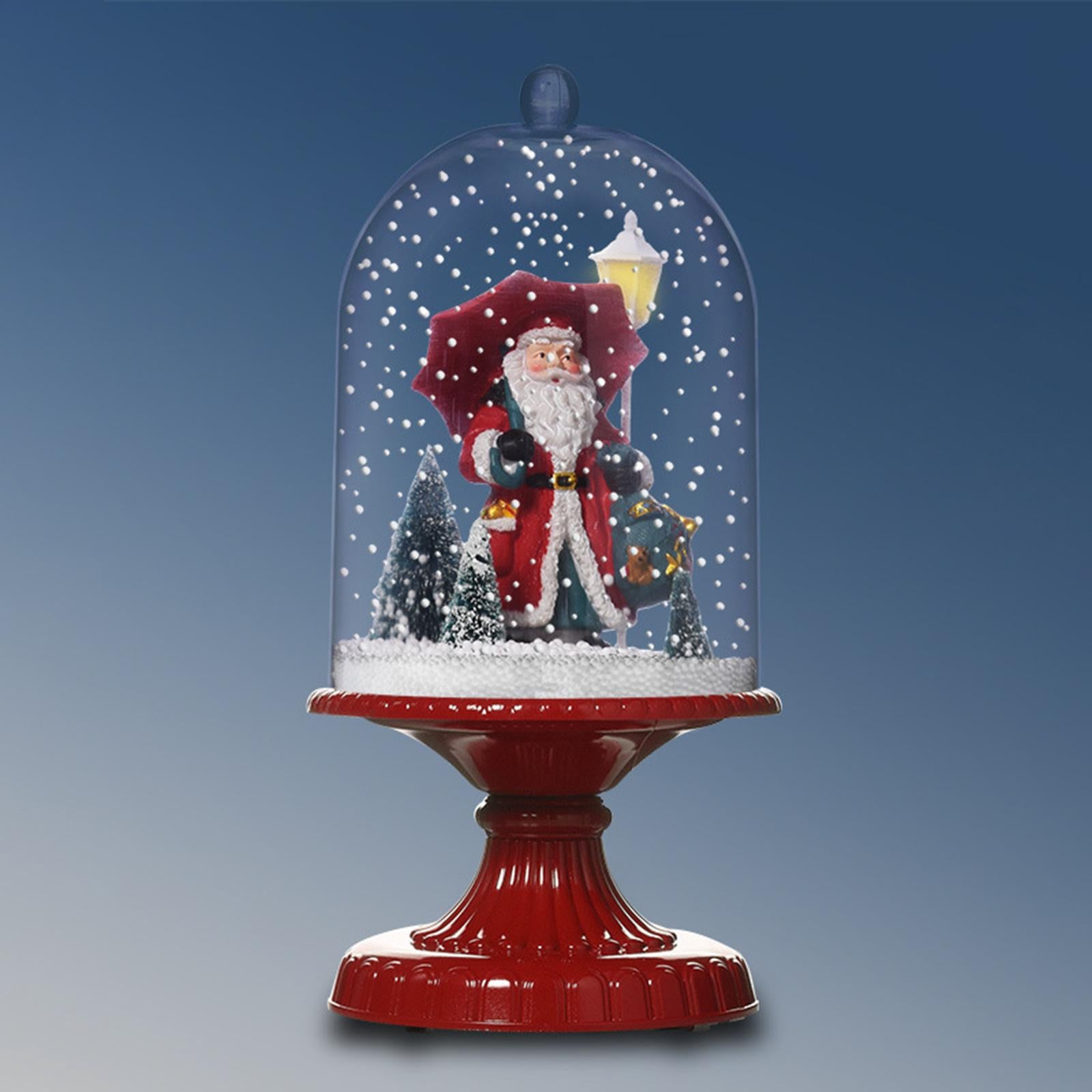 Christmas Music Box Kids Birthday Gift Wedding Holiday Snow Globes Musical Red