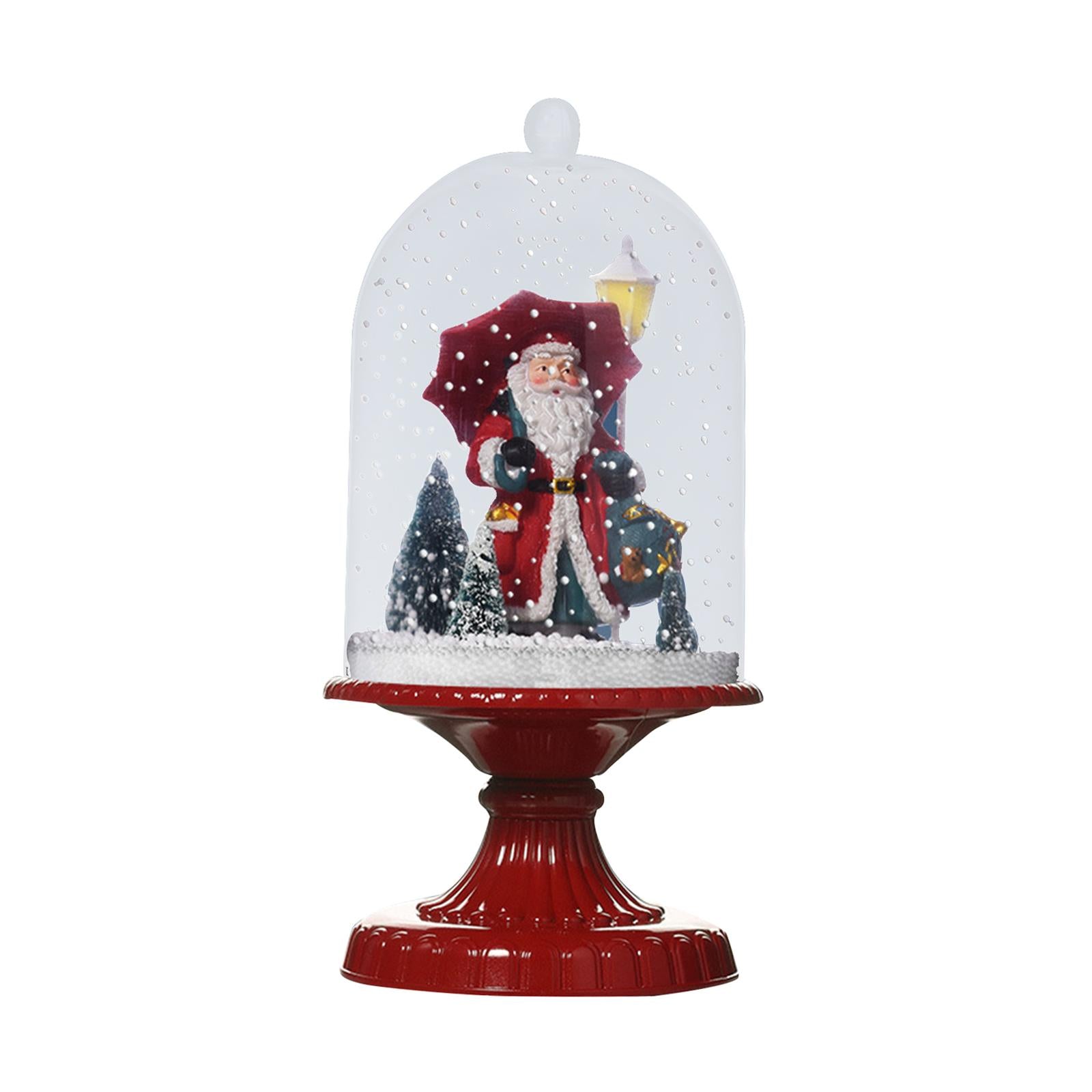 Christmas Music Box Kids Birthday Gift Wedding Holiday Snow Globes Musical Red