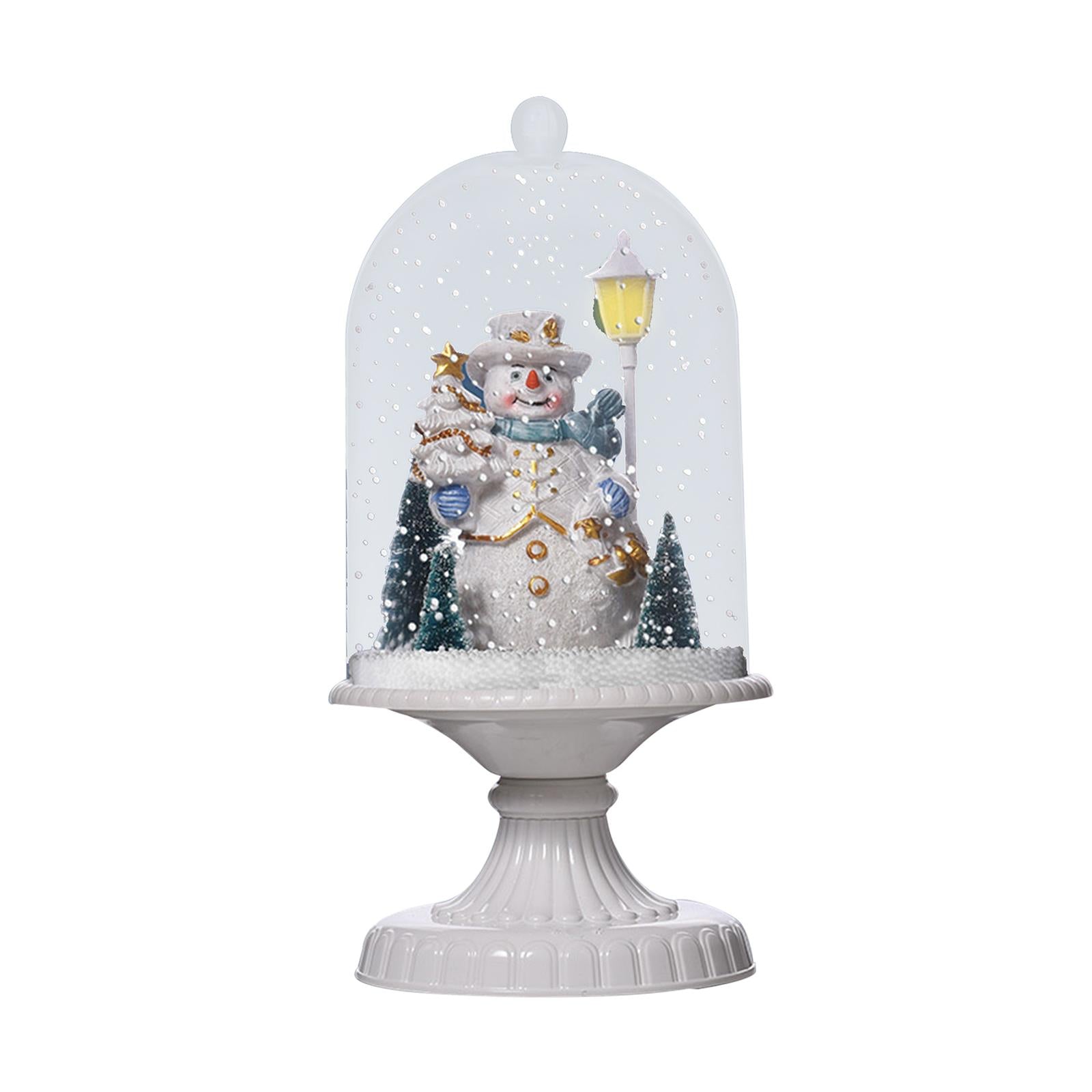 Christmas Music Box Kids Birthday Gift Wedding Holiday Snow Globes Musical White