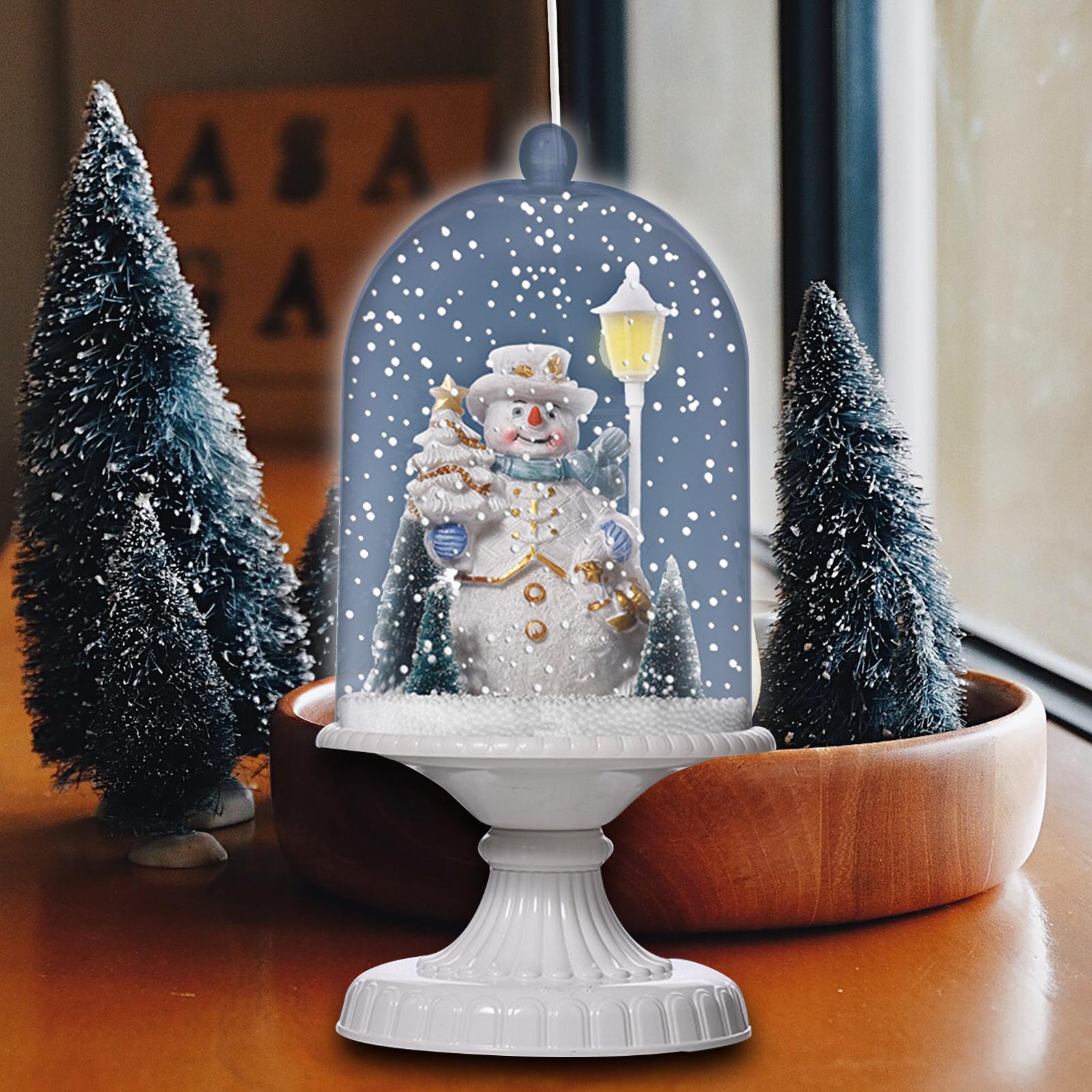 Christmas Music Box Kids Birthday Gift Wedding Holiday Snow Globes Musical White