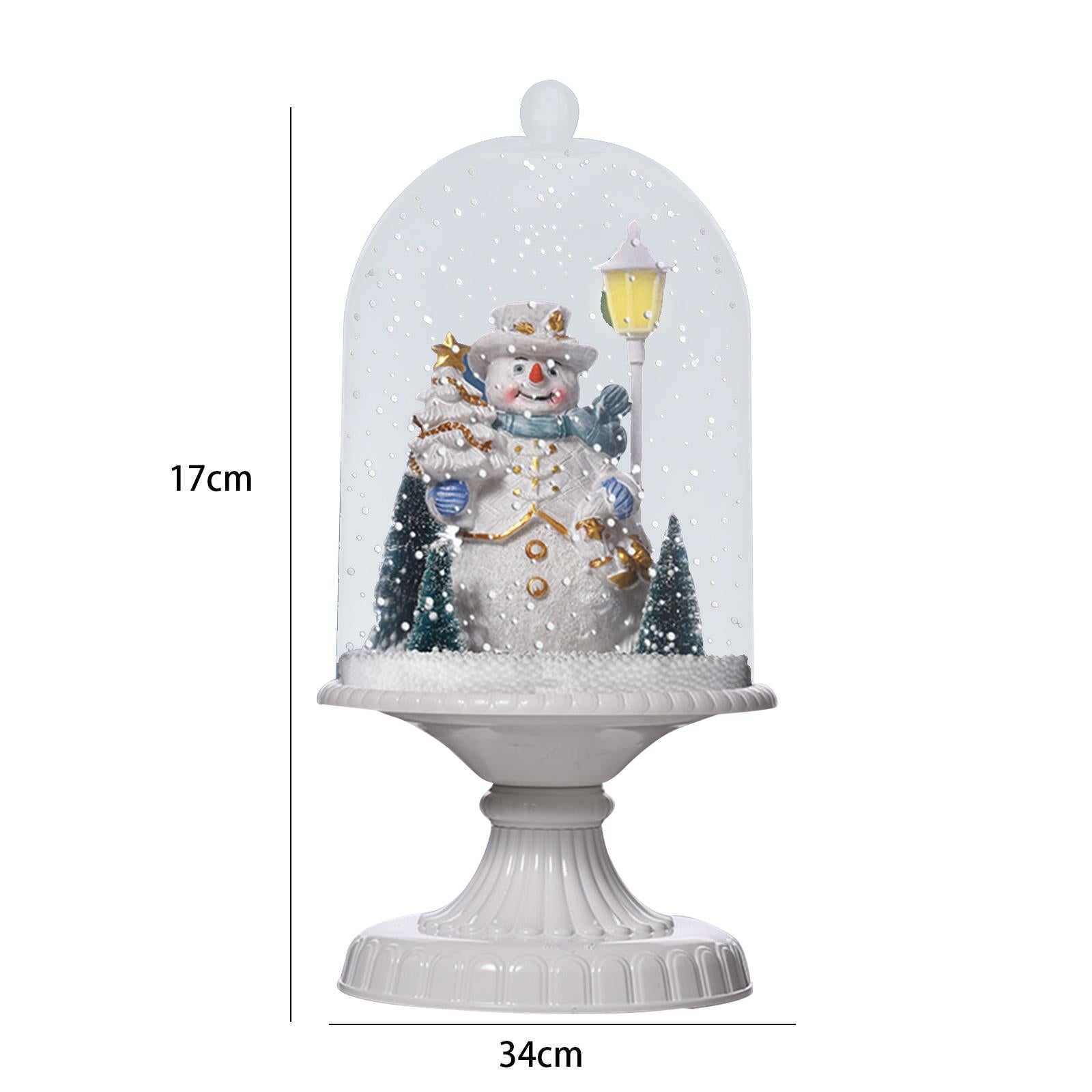 Christmas Music Box Kids Birthday Gift Wedding Holiday Snow Globes Musical White