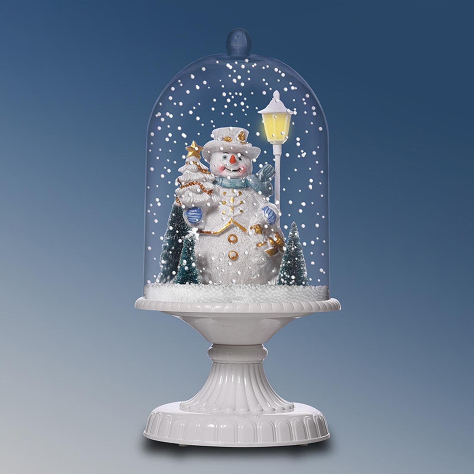 Christmas Music Box Kids Birthday Gift Wedding Holiday Snow Globes Musical White