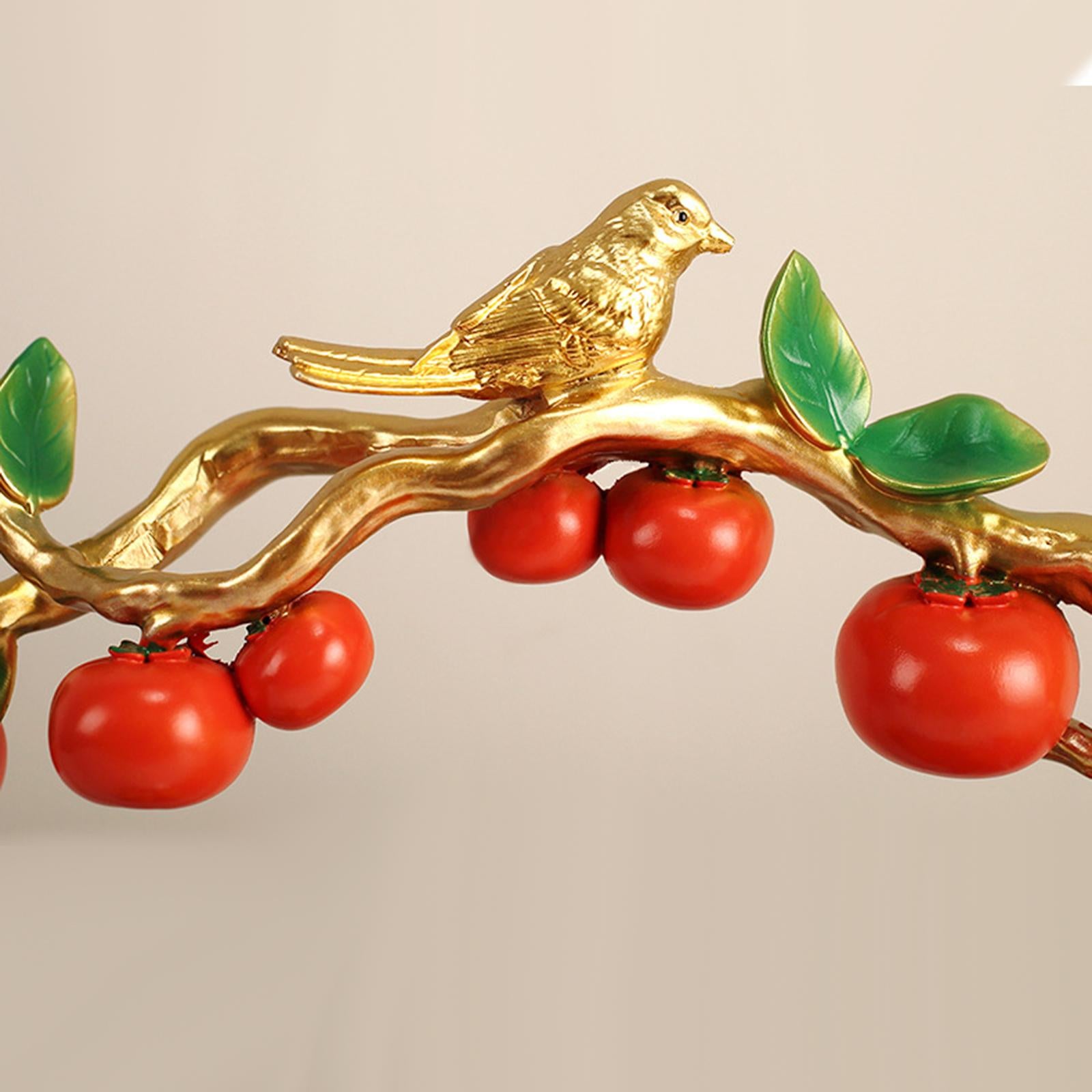 Resin Persimmon Gourd Table Ornaments Chinese Decoration New Year Gift