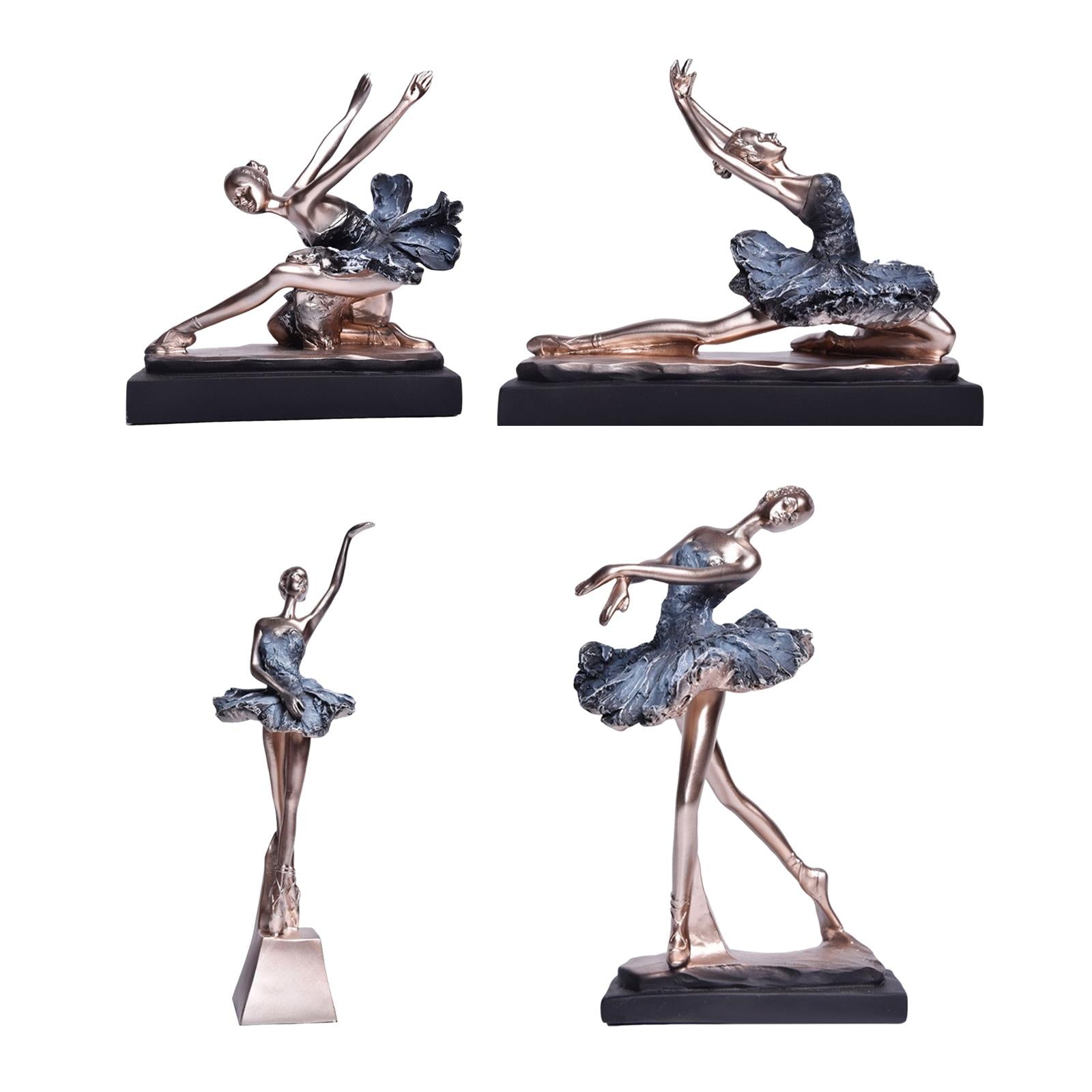 European Style Ballet Dancer Figurine Gift Resin for Entrance Shelf Garden A