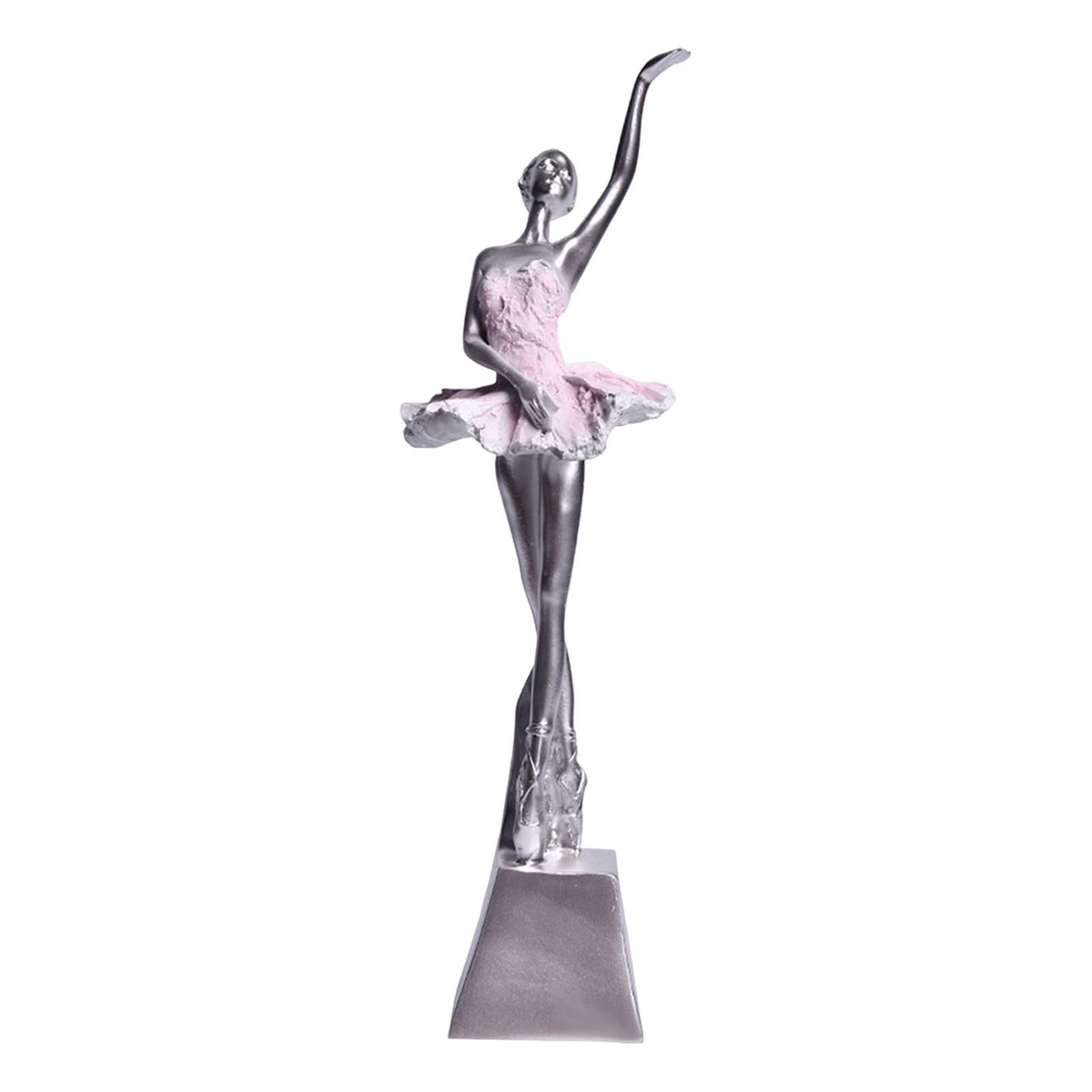 European Style Ballet Dancer Figurine Gift Resin for Entrance Shelf Garden A