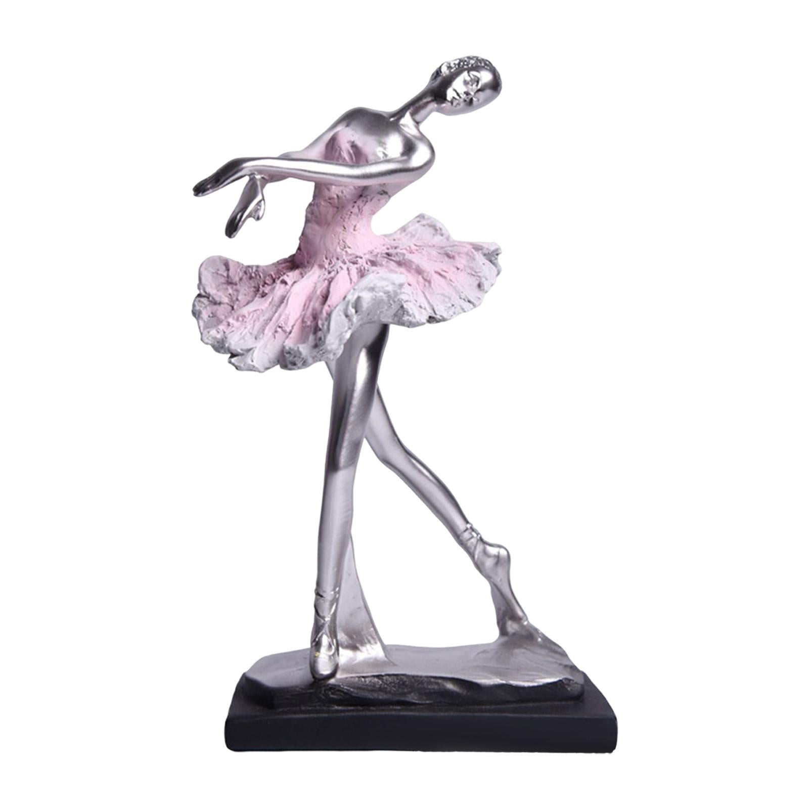 European Style Ballet Dancer Figurine Gift Resin for Entrance Shelf Garden A