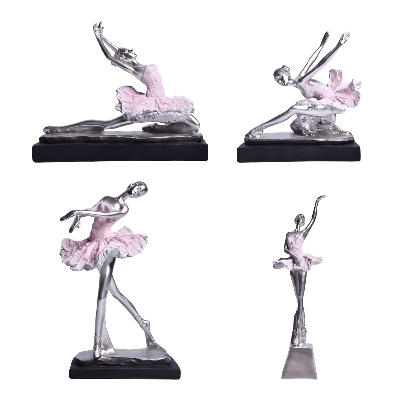 Ballet Dancer Sculpture Ornament Artwork Collectiom for Table Living Room A