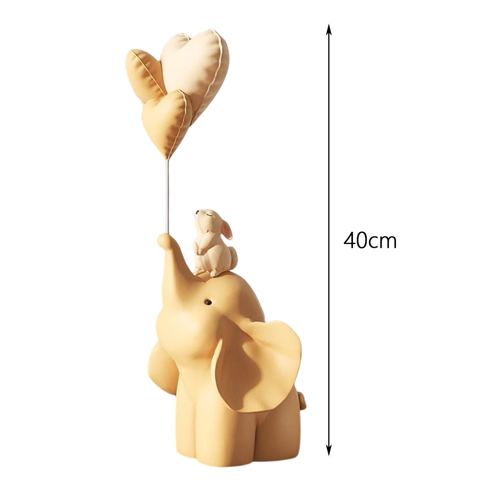 Balloon Elephant Statue Decorative Aesthetic for Party Desktop Bedroom Orange