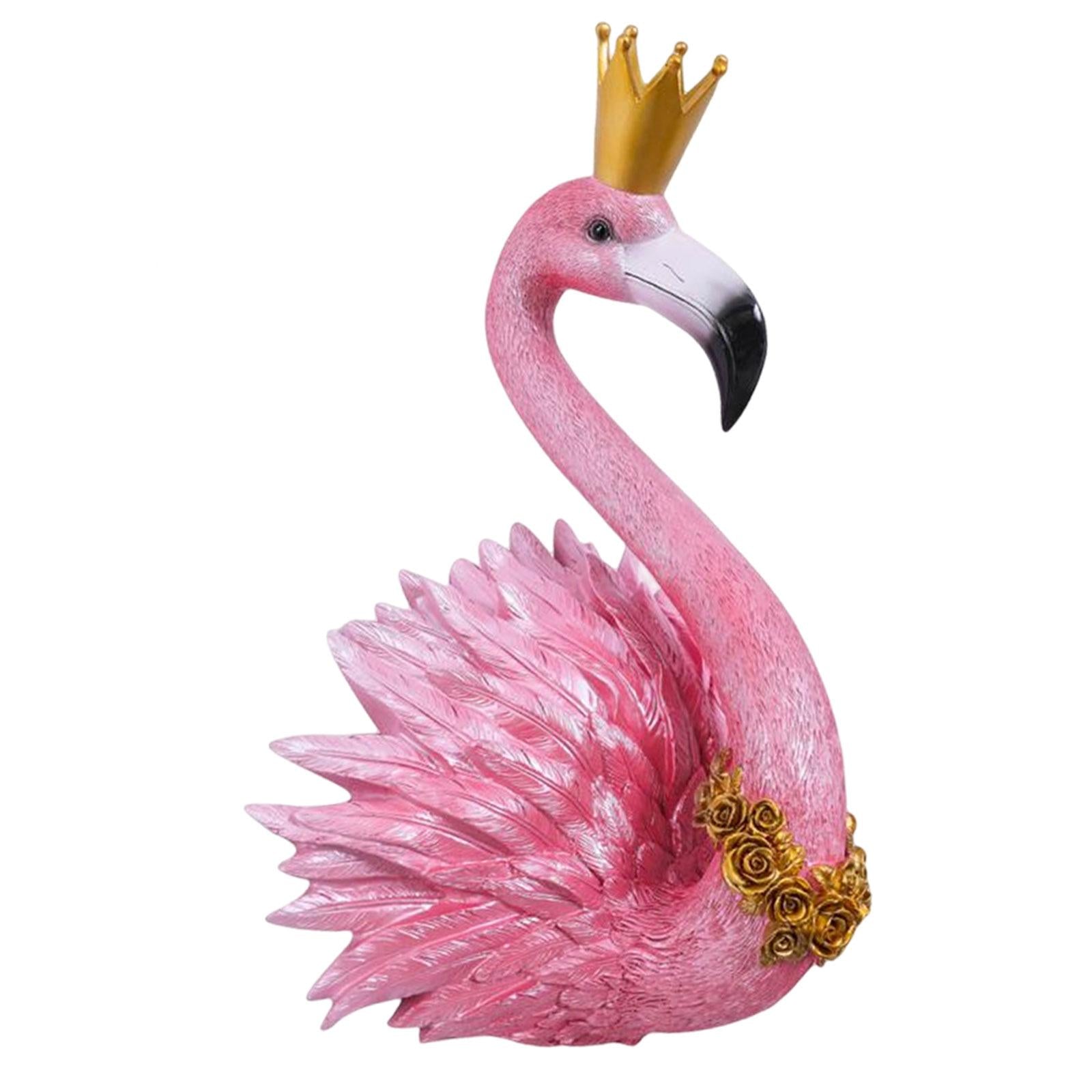 Lifelike 3D Flamingo Wall Hanging Decor Artwork for Home Backdrop Decoration Queen  Rose Red