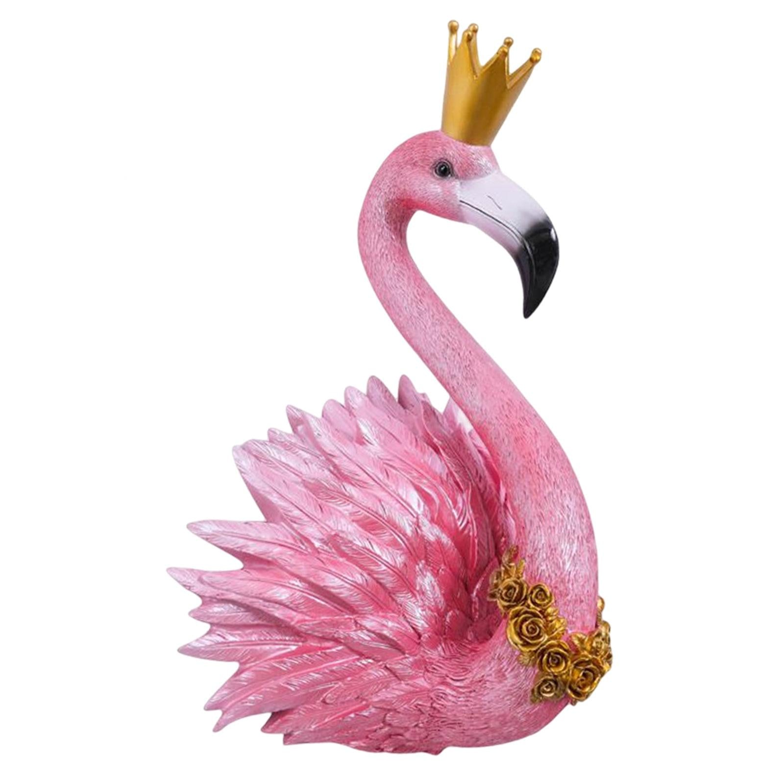 Lifelike 3D Flamingo Wall Hanging Decor Artwork for Home Backdrop Decoration Queen  Rose Red