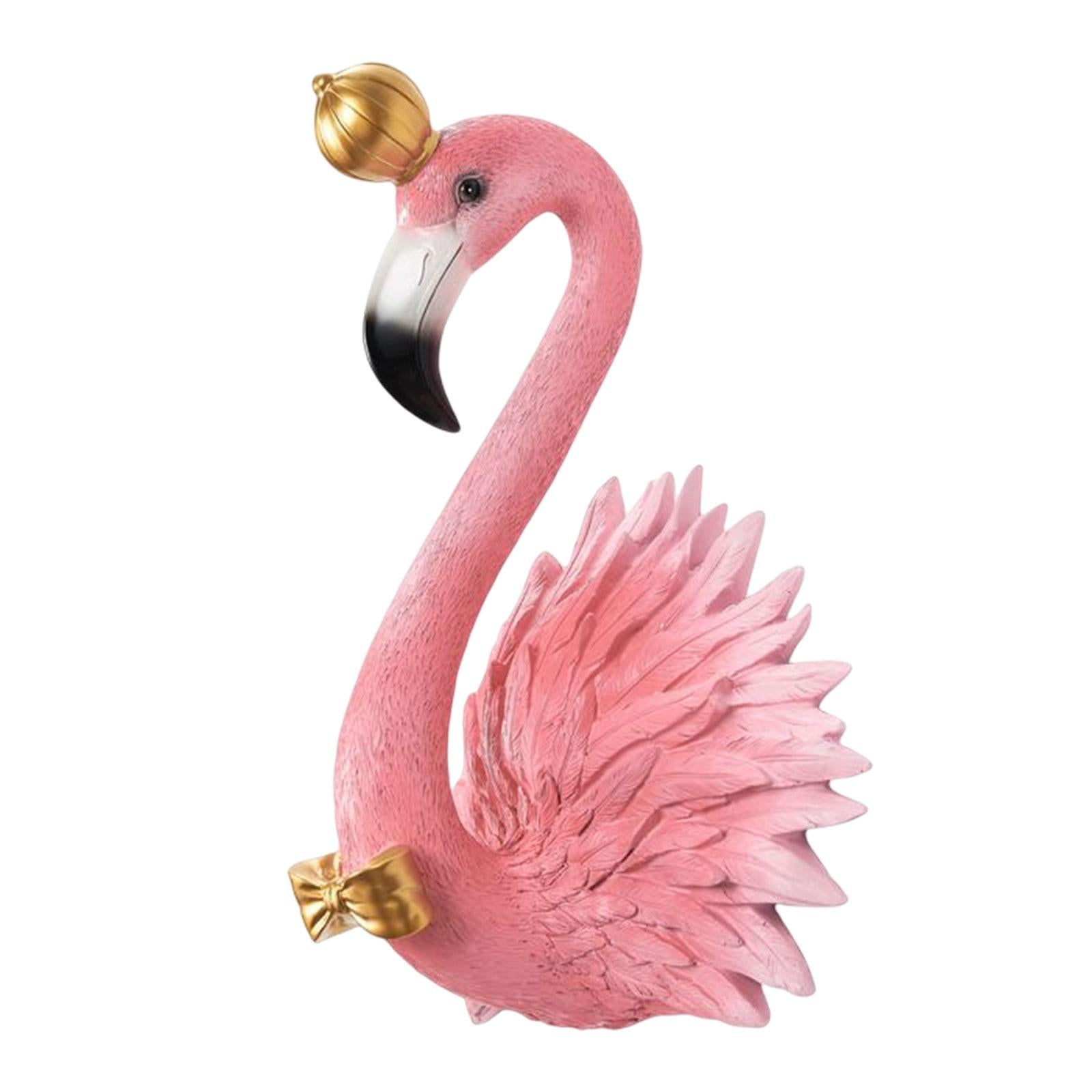 Lifelike 3D Flamingo Wall Hanging Decor Artwork for Home Backdrop Decoration King  Pink