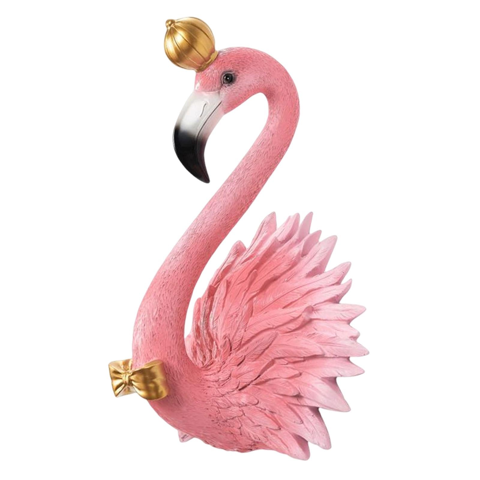 Lifelike 3D Flamingo Wall Hanging Decor Artwork for Home Backdrop Decoration King  Pink