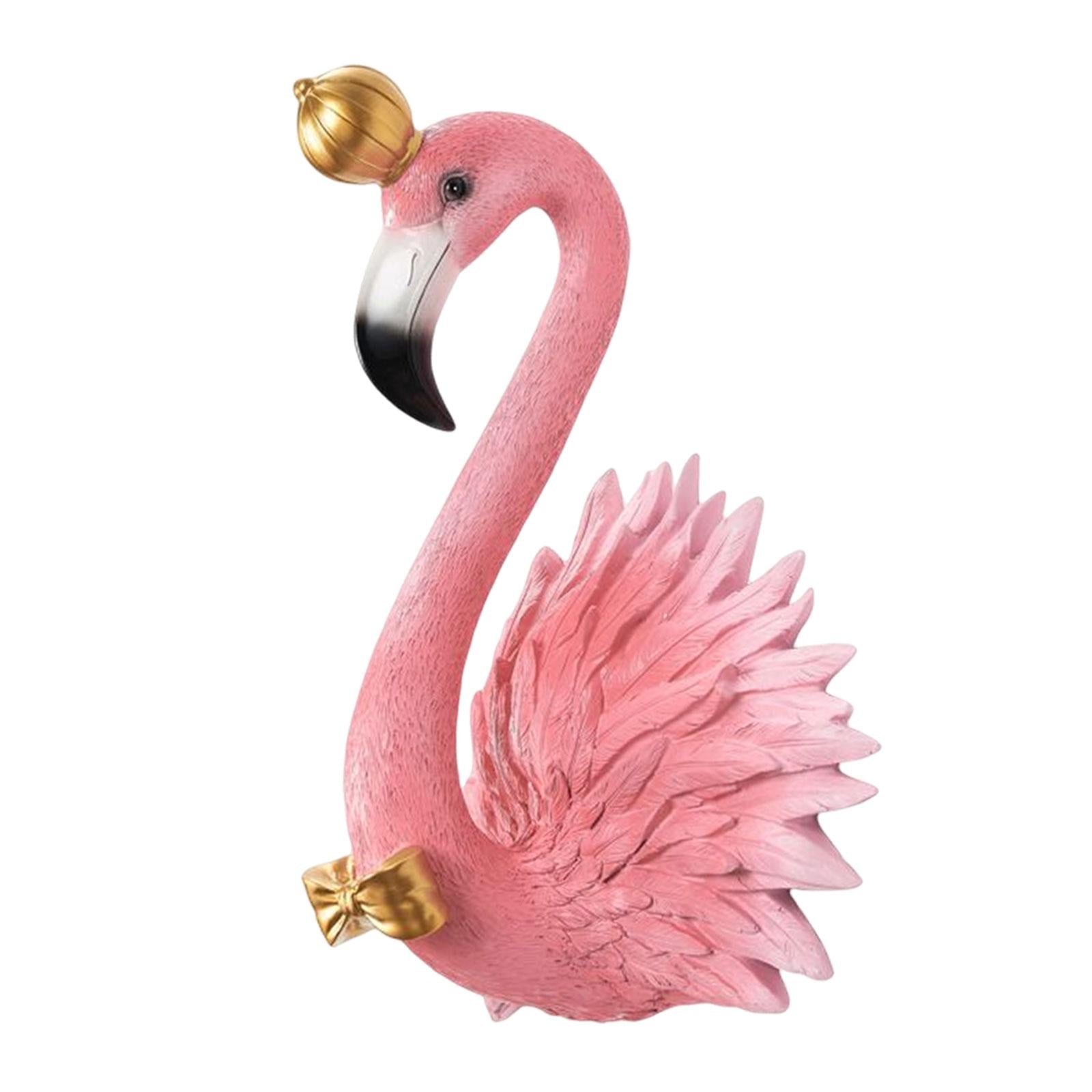 Lifelike 3D Flamingo Wall Hanging Decor Artwork for Home Backdrop Decoration King  Pink