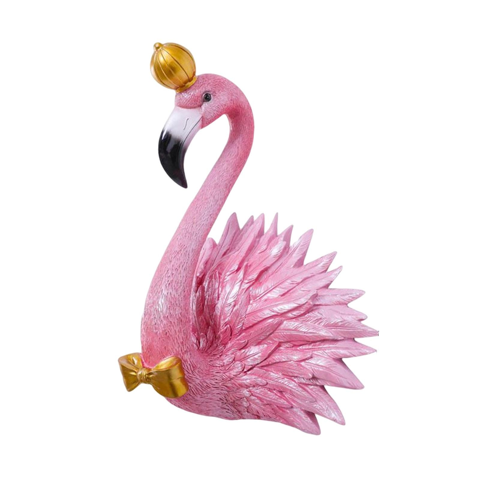 Lifelike 3D Flamingo Wall Hanging Decor Artwork for Home Backdrop Decoration King  Rose Red