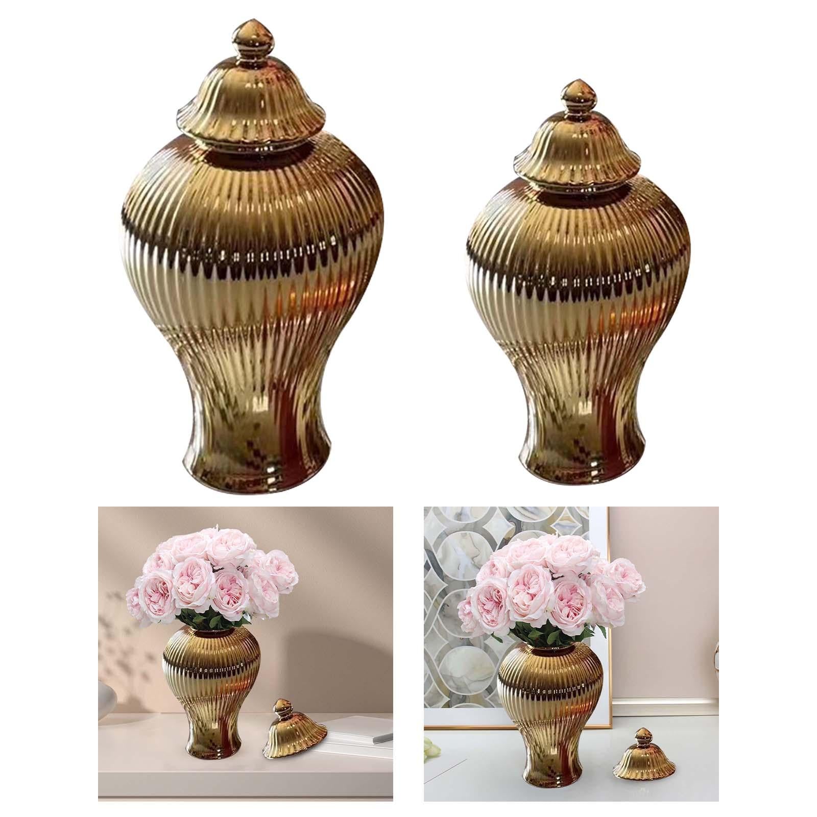 Ceramic Flower Vases Storage Box Ginger Jar Vase for Centerpiece Arrangement L