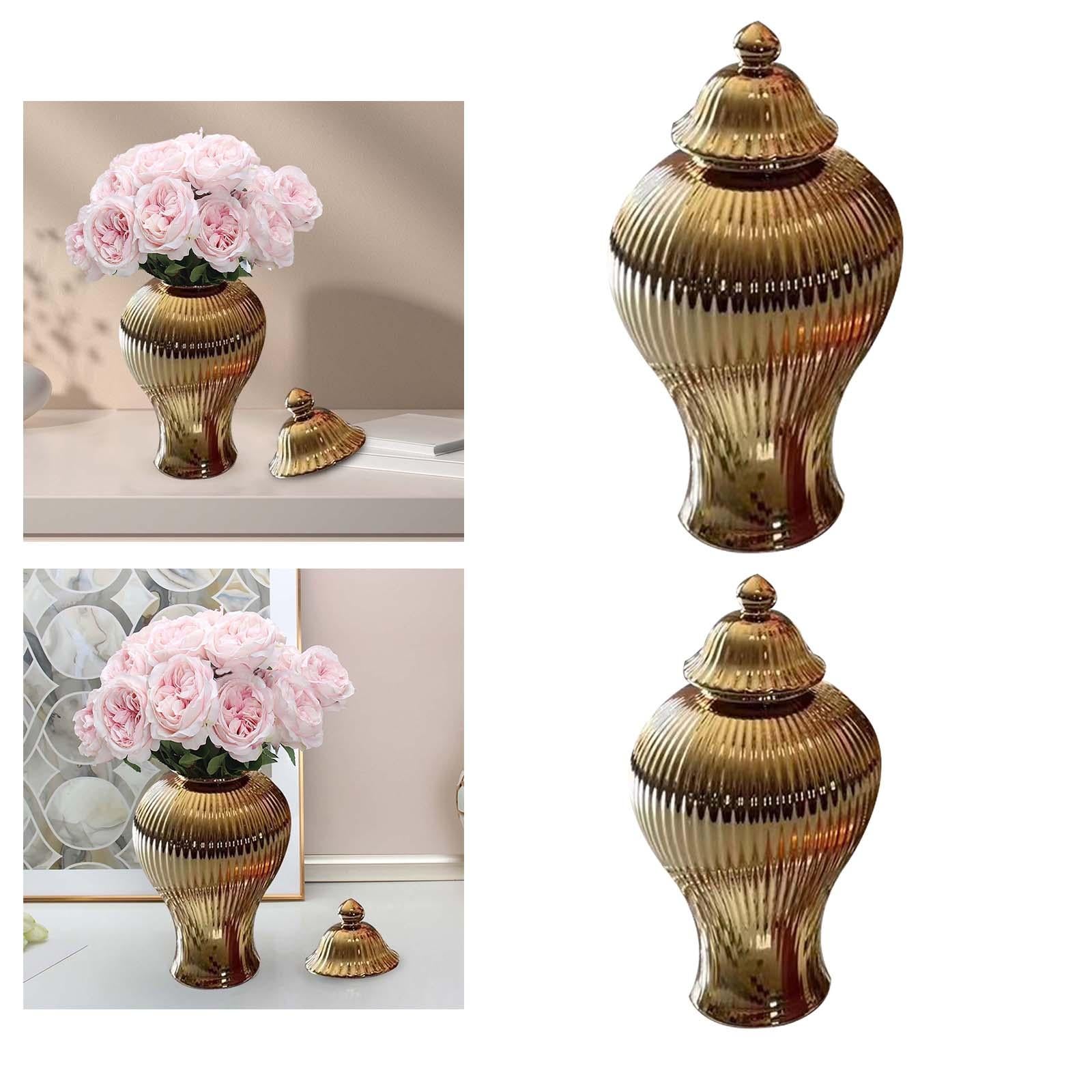 Ceramic Flower Vases Storage Box Ginger Jar Vase for Centerpiece Arrangement L